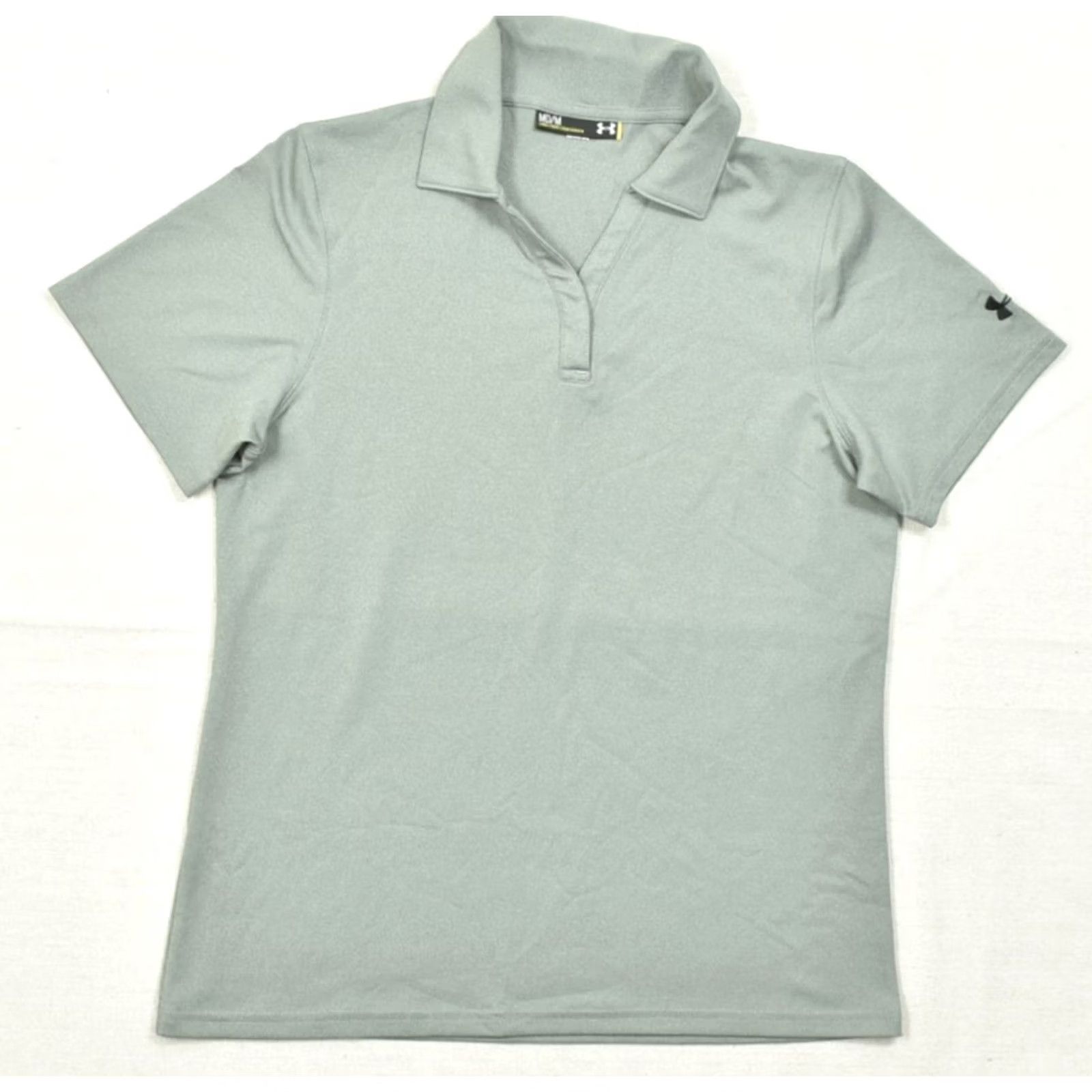 Under Armour Under Armour Polo Shirt Womens Medium Green Short Sleeve V-Neck Loose Fit Sports Casual Shirt Size 32" / US 10 / IT 46 - 2 Thumbnail