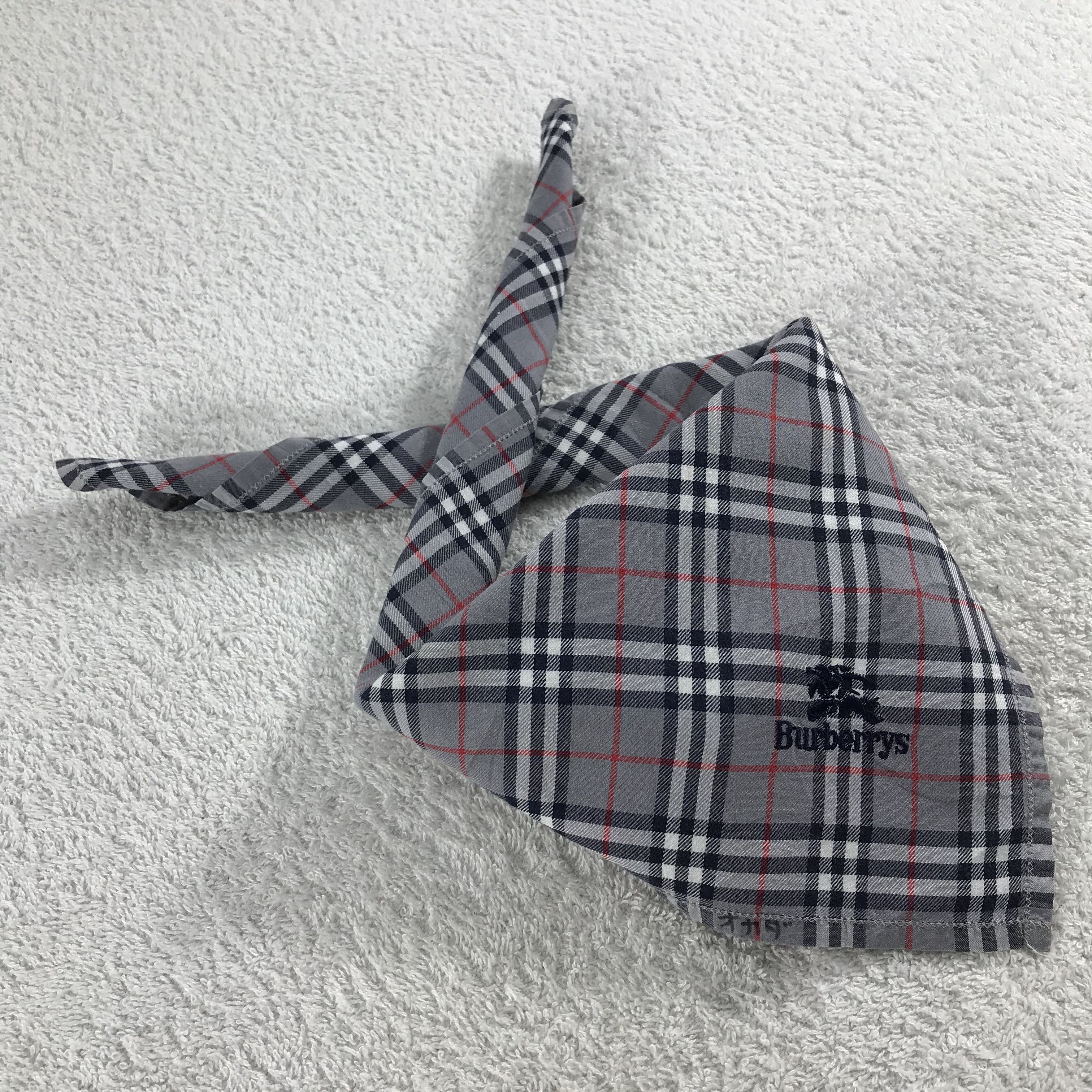 Burberry × Vintage Burberry Bandana / Handkerchief / Neckerchief - S304 Size ONE SIZE - 4 Thumbnail