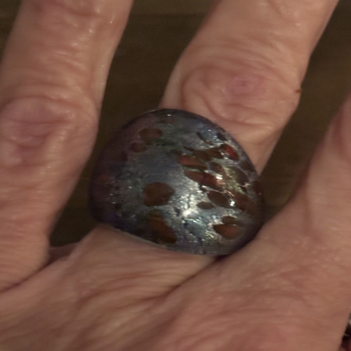 Vintage Vintage Murano glass dome ring Size ONE SIZE - 4 Thumbnail