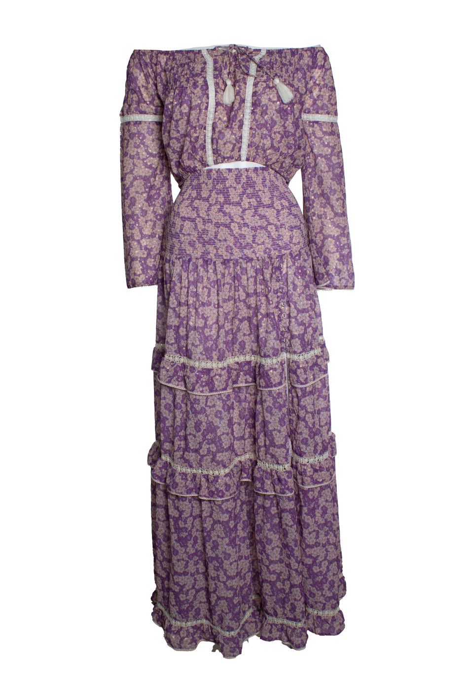 Other Sunday Saint Tropez, purple floral set Size 26" / US 2 / IT 38 - 1 Thumbnail