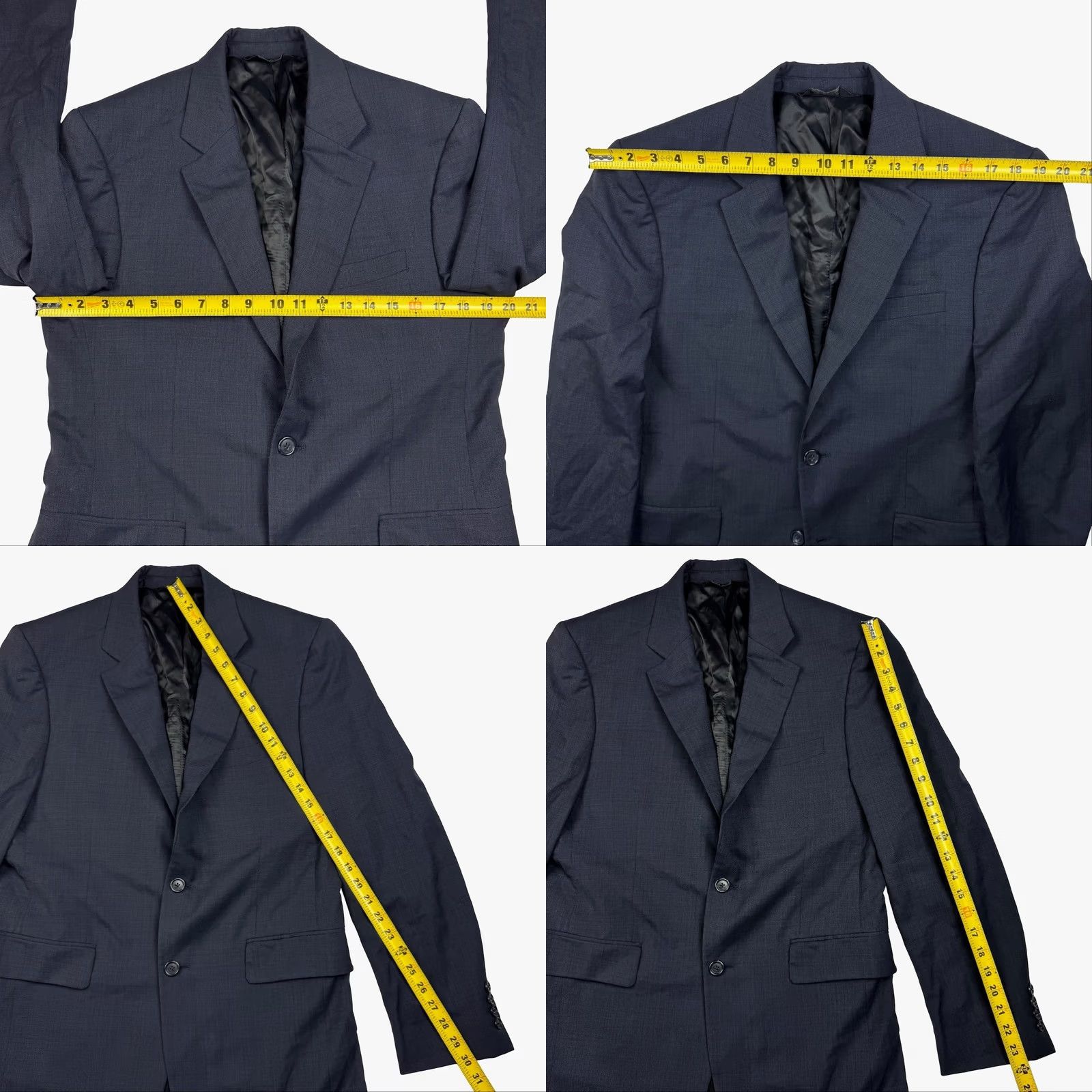 Jos. A. Bank Jos. A. Bank Men's 100% Wool Blazer Blue 38R 2-Button Business Jacket Size 38R - 8 Thumbnail