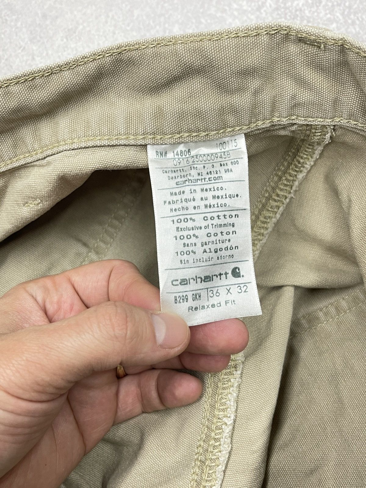 Carhartt Vintage Carhartt WIP Canvas Pants Relaxed Fit Beige Y2K Size US 36 / EU 52 - 15 Thumbnail