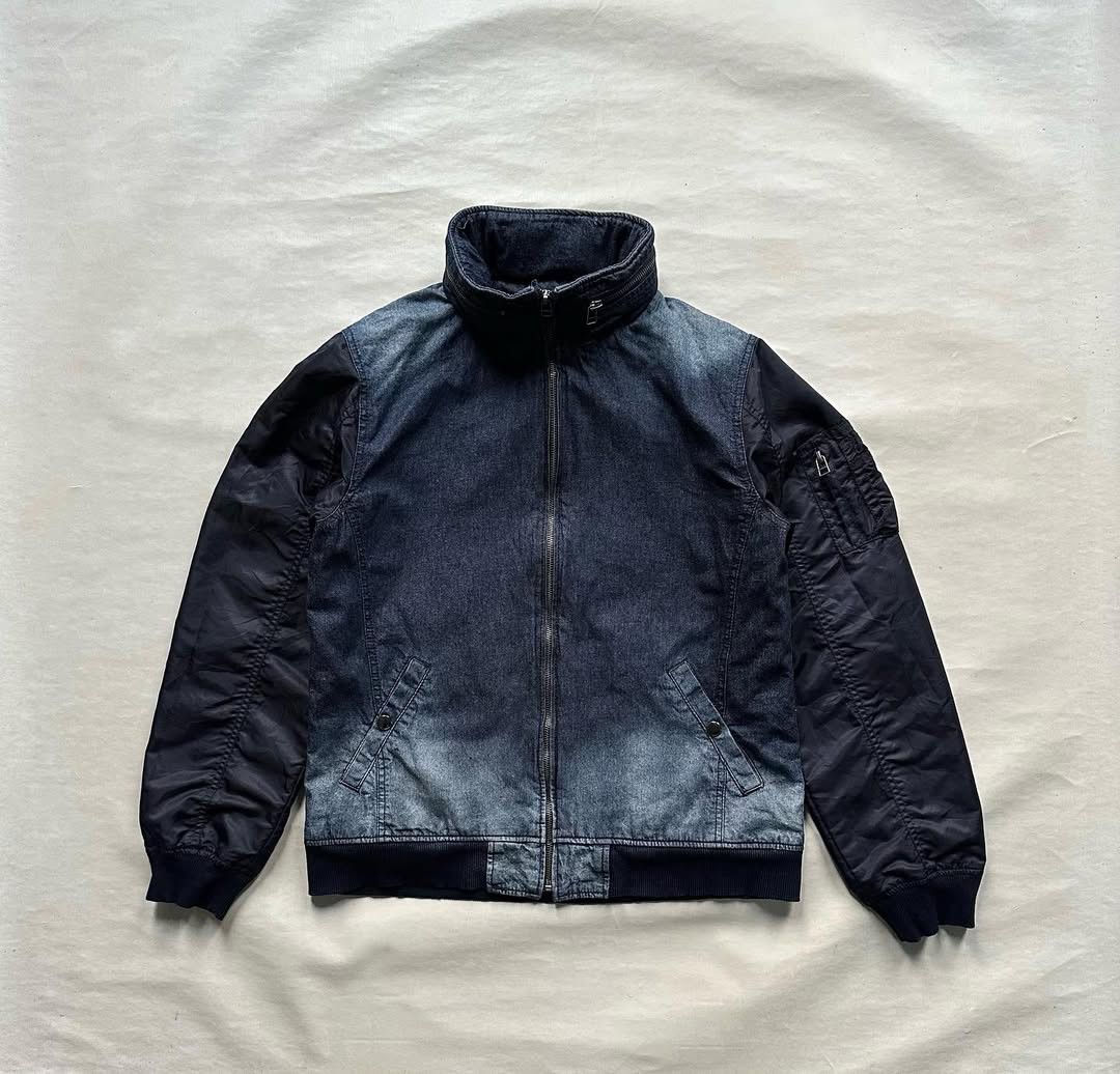 Other |n The Attic Washed Bomber Denim Jacket Size US L / EU 52-54 / 3 - 1 Thumbnail