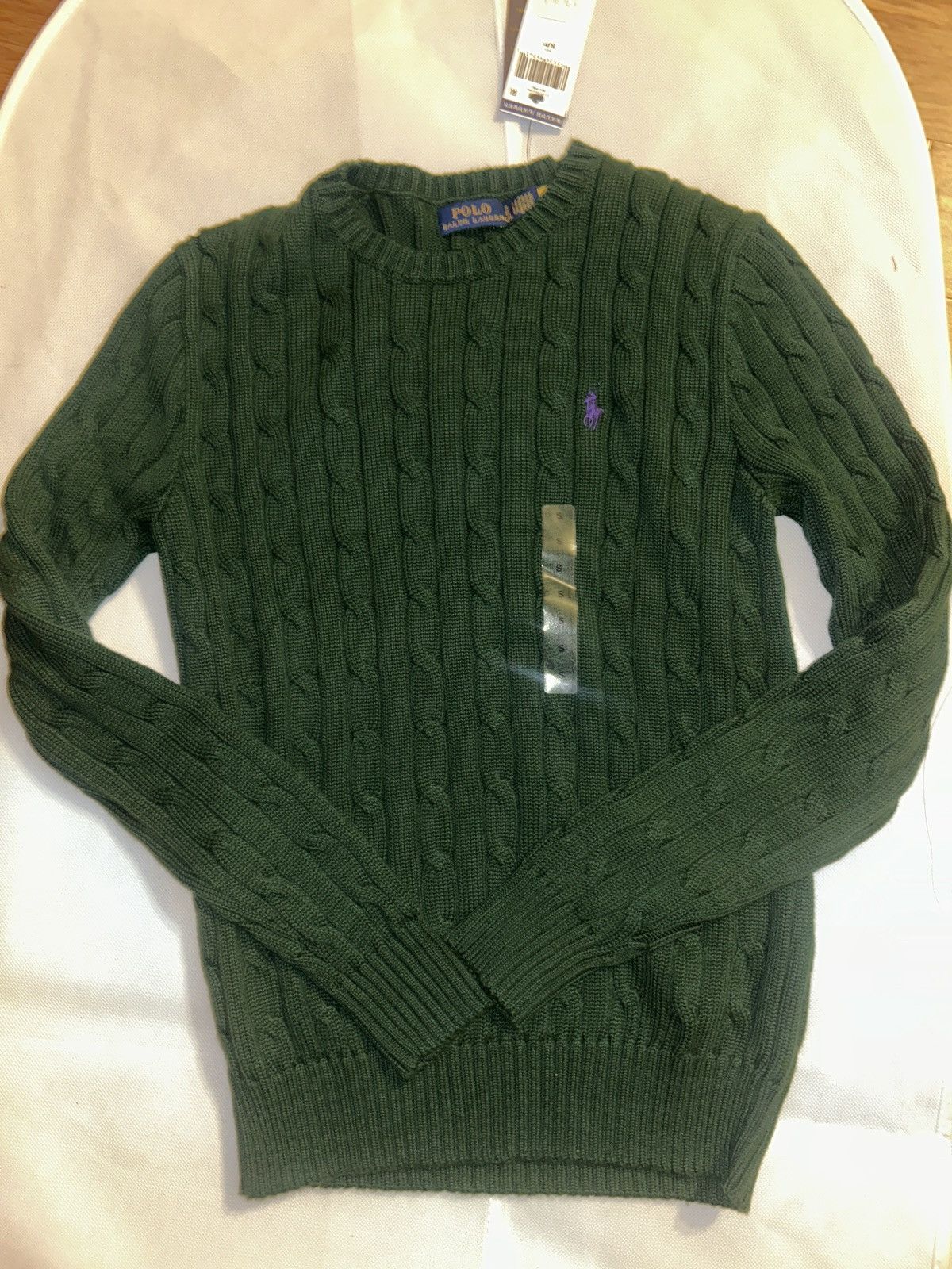 Polo Ralph Lauren Polo Ralph Lauren Cable-Knit Cotton Crewneck Sweater S Size S / US 4 / IT 40 - 2 Thumbnail