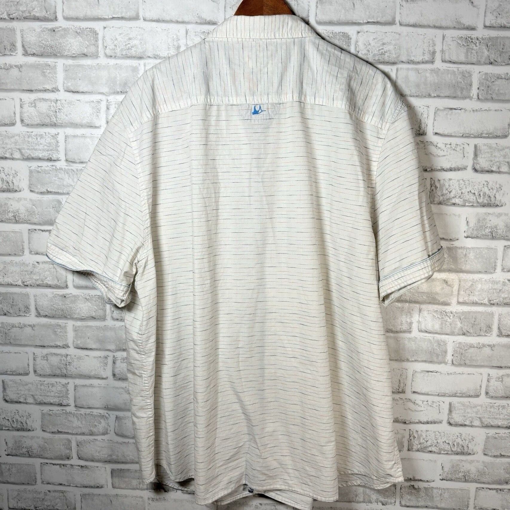 Vintage VINTAGE Manta Ray Hawaiian Shirt Men's 3XL Short Sleeve Button-Down Striped White Beach Party Size US XXL / EU 58 / 5 - 5 Thumbnail