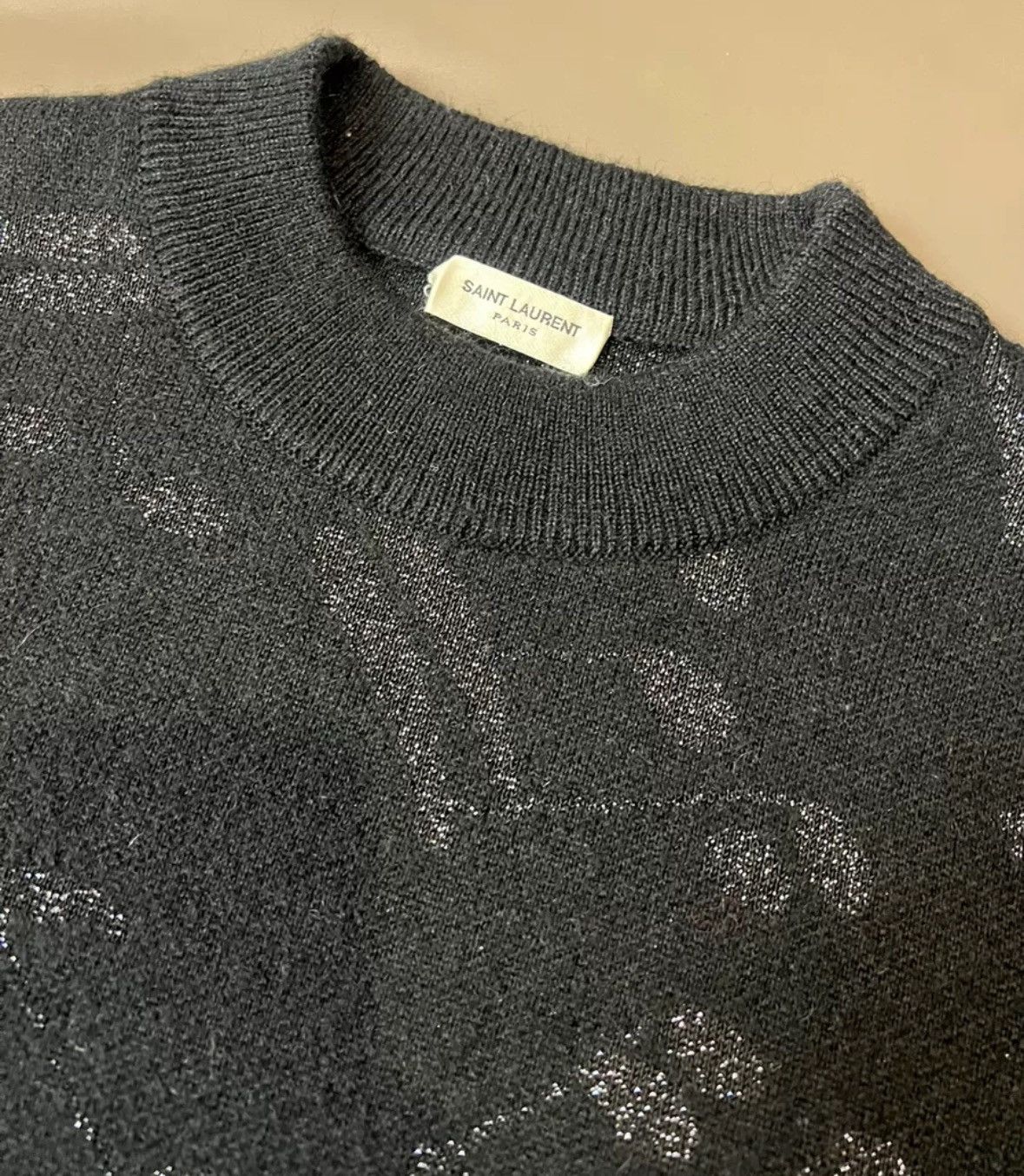 Saint Laurent Paris × Yves Saint Laurent Saint Laurent Paris SLP note wool sweater2412-Nextarrow Size US XL / EU 56 / 4 - 3 Thumbnail