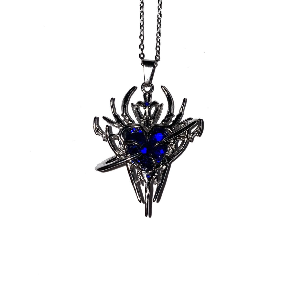 image of Jewelry Slovakian Dreams "visiali Azure" Gem Necklace in Azure Black, Men's