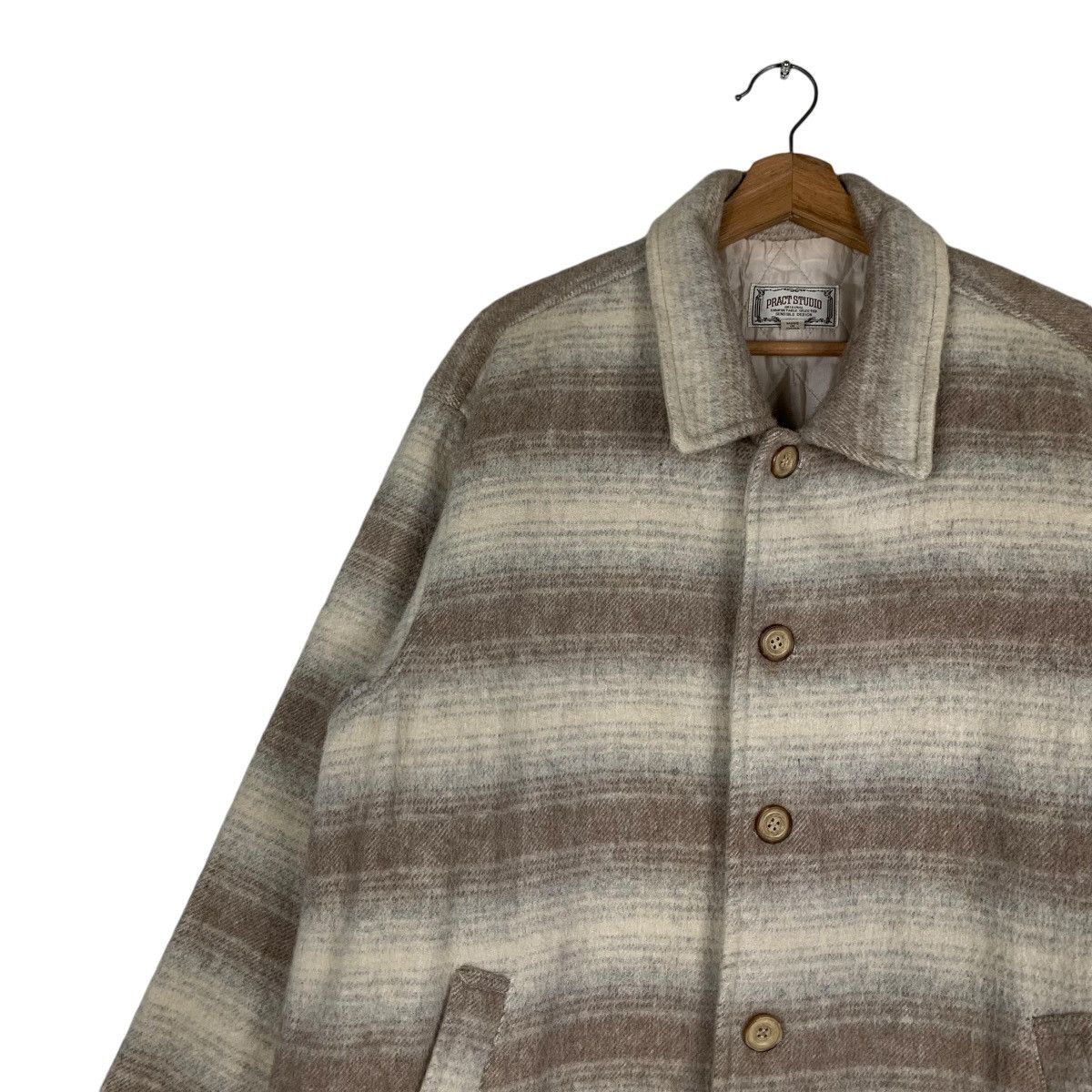 Flannel PRACT STUDIO Wool Rayon Flannel Jacket #1308-C59 Size US M / EU 48-50 / 2 - 6 Thumbnail