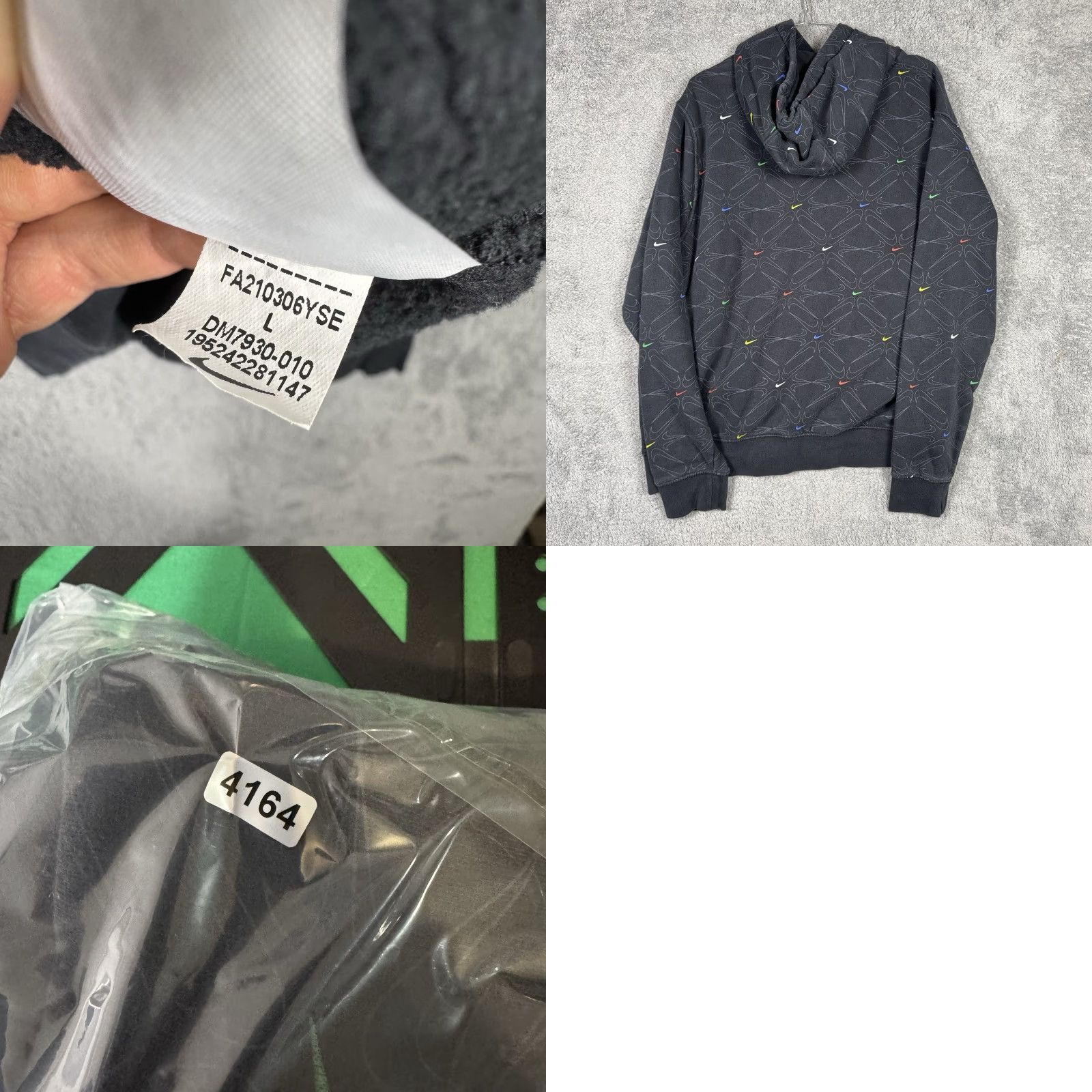 Nike Nike Sportswear Club Hoodie Men L Swoosh All Over Print DM7930 Sweatshirt Size US L / EU 52-54 / 3 - 8 Thumbnail