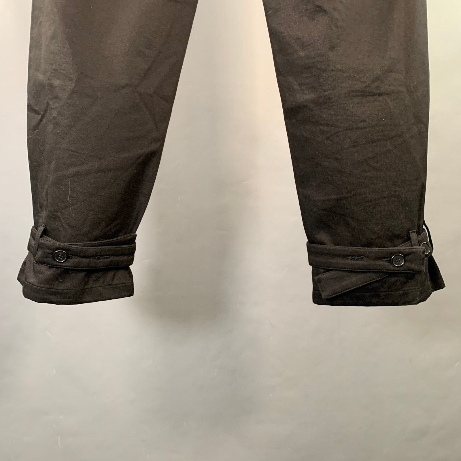 Marni MARNI Size 32 Black Twill Cotton Belted Casual Pants Size US 32 / EU 48 - 3 Thumbnail