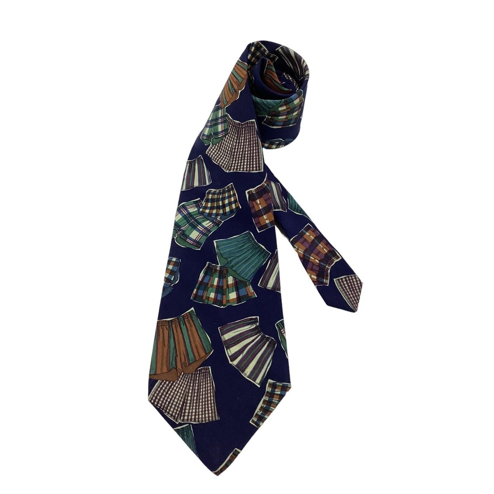 Polo Ralph Lauren POLO BY RALPH LAUREN Blue Men’s Boxer’s Print Silk Tie Made Size ONE SIZE - 1 Thumbnail