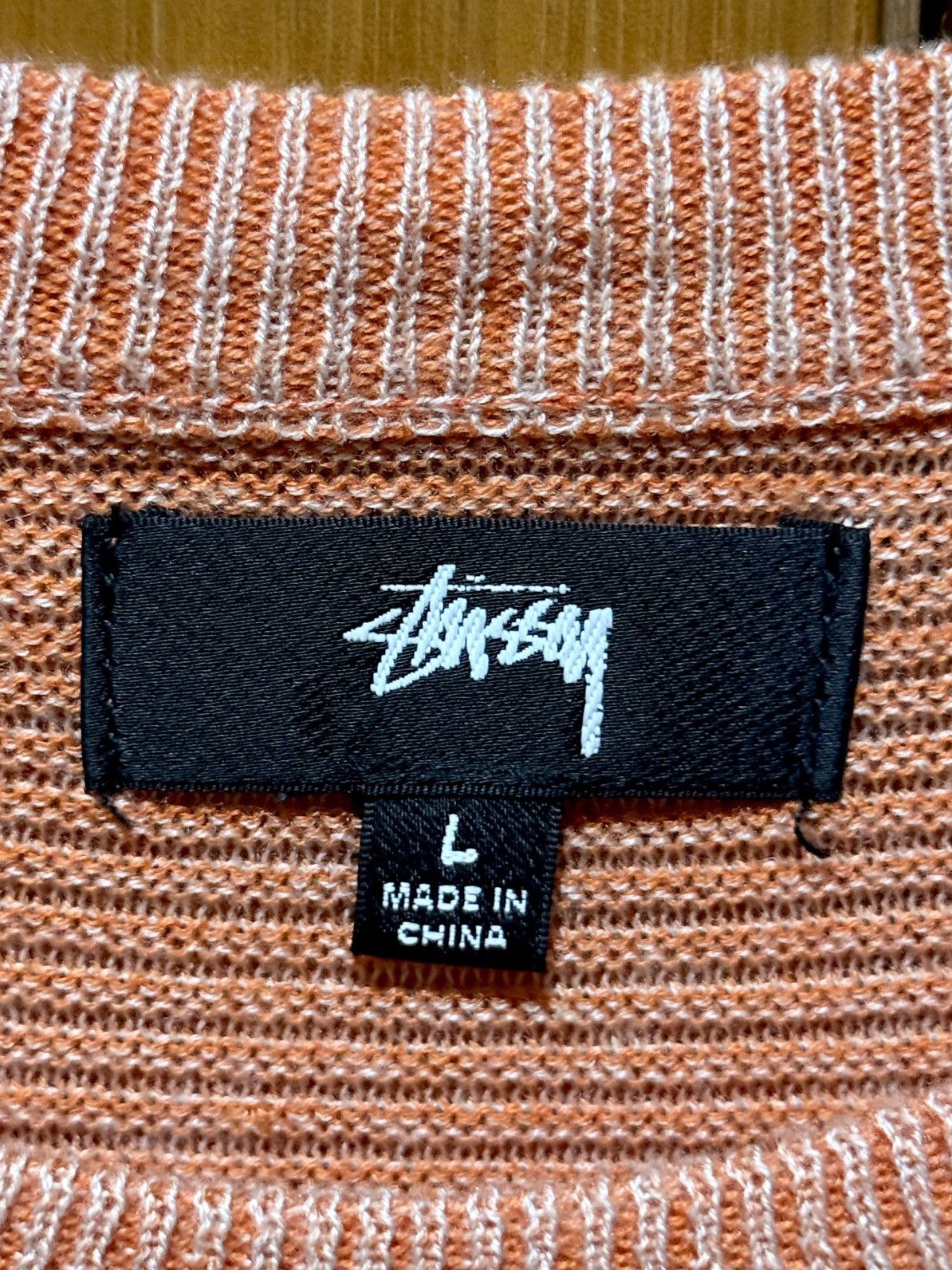 Stussy Stussy Engineered Panel Sweater Orange Size US L / EU 52-54 / 3 - 4 Thumbnail