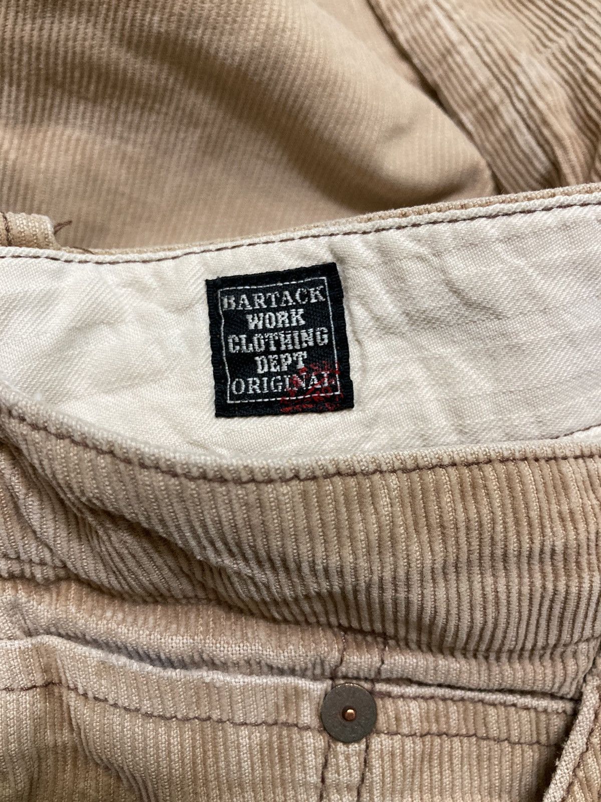 Japanese Brand Distressed Bartack Corduroy Bush Pants Size US 30 / EU 46 - 13 Thumbnail