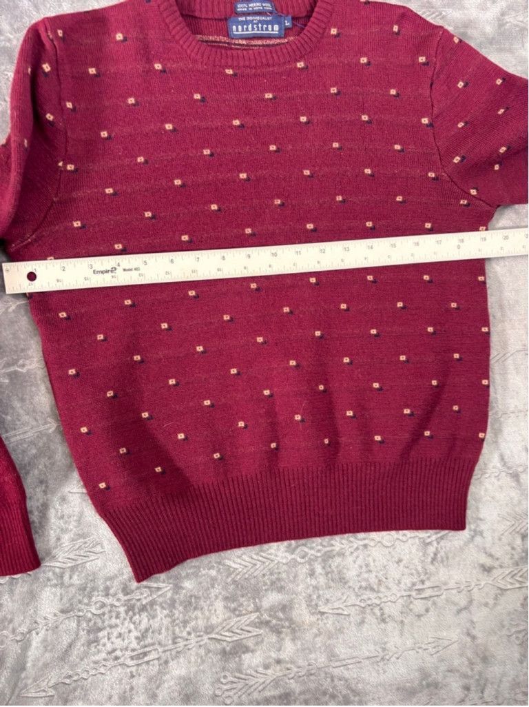 Nordstrom Boy’s Nordstrom Sweater Size L Red Beige Size US L / EU 52-54 / 3 - 2 Thumbnail