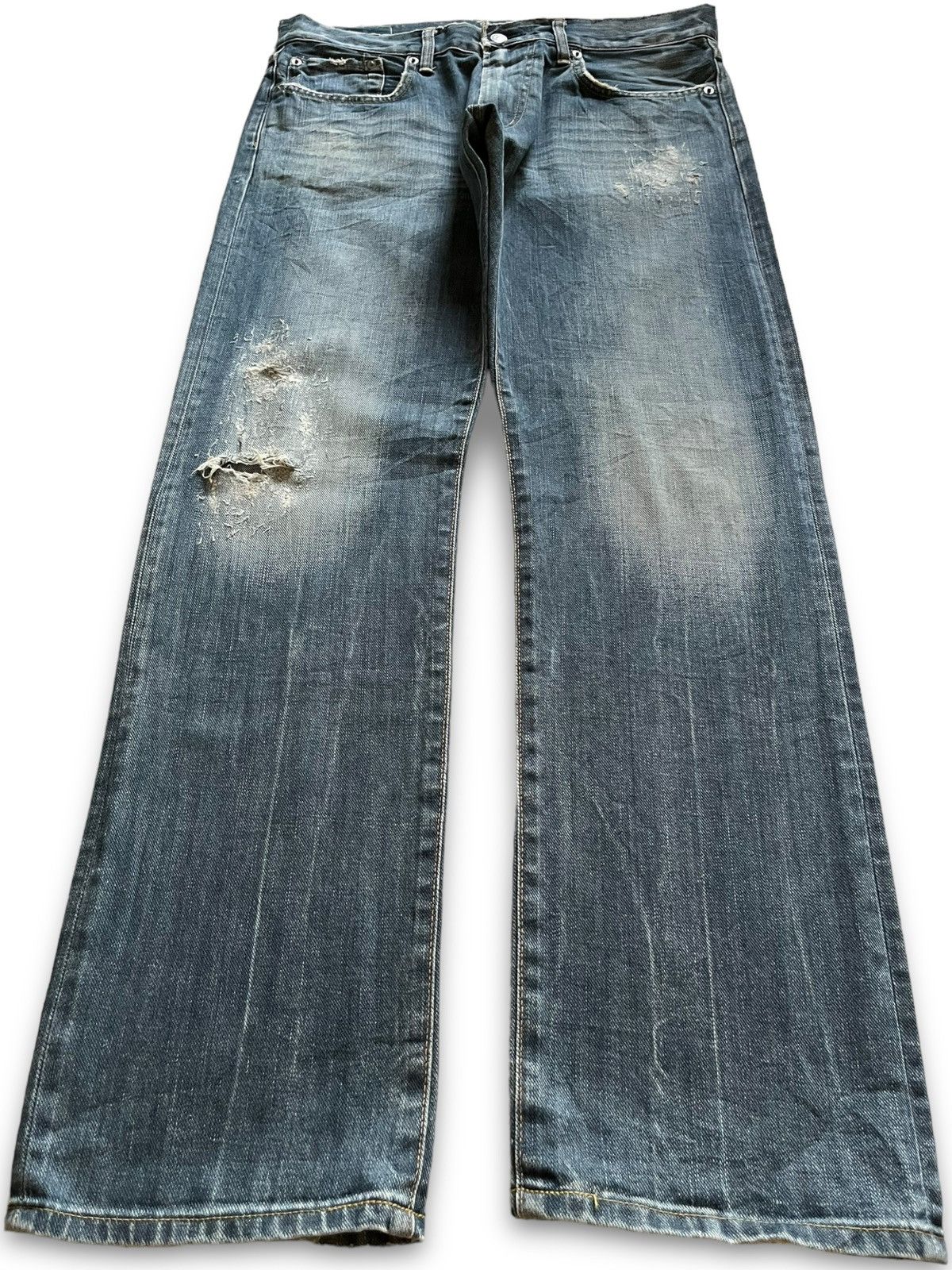 Edwin Vintage Japanese Edwin 503 Faded Wash Distressed Baggy Jeans Size US 35 - 1 Thumbnail