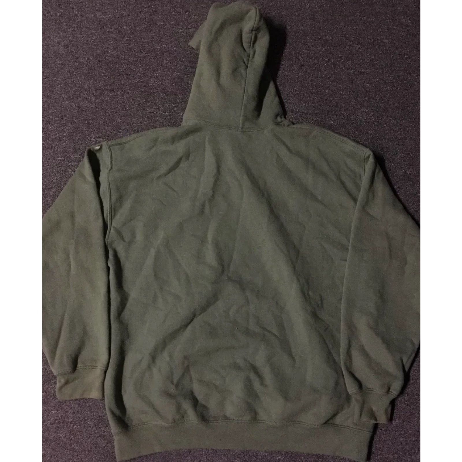 Vintage VINTAGE US Army Bald Eagle Faded Distressed Hoodie Sweatshirt Grunge Punk 90s Military Army Green Large Mens Size US L / EU 52-54 / 3 - 5 Thumbnail