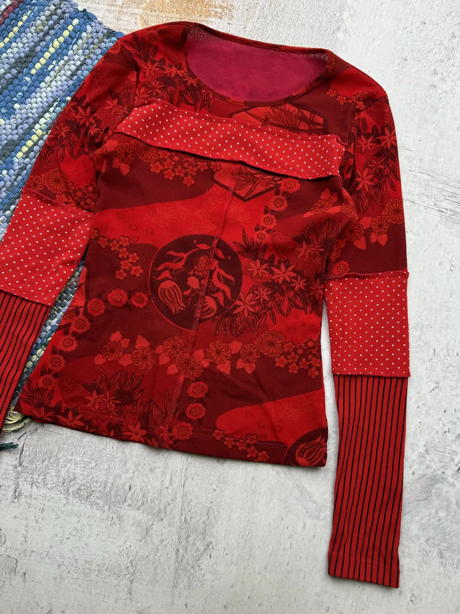 Vintage Vintage Printed Long Sleeve A316(382) Size XS / US 0-2 / IT 36-38 - 3 Thumbnail