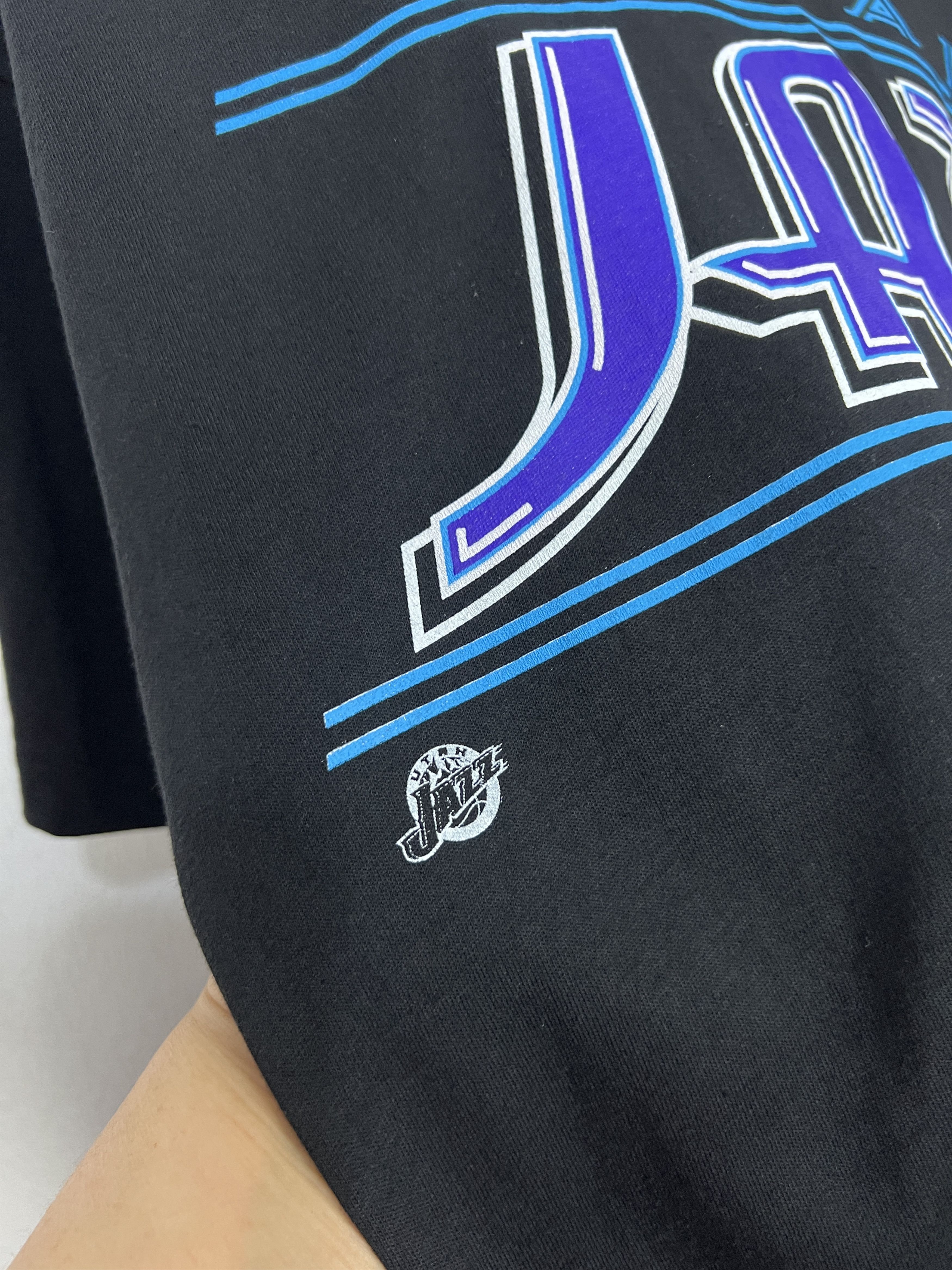 Vintage Utah Jazz Over Print Shirt NBA Big Logo Jersey Rare Size US XL / EU 56 / 4 - 5 Thumbnail