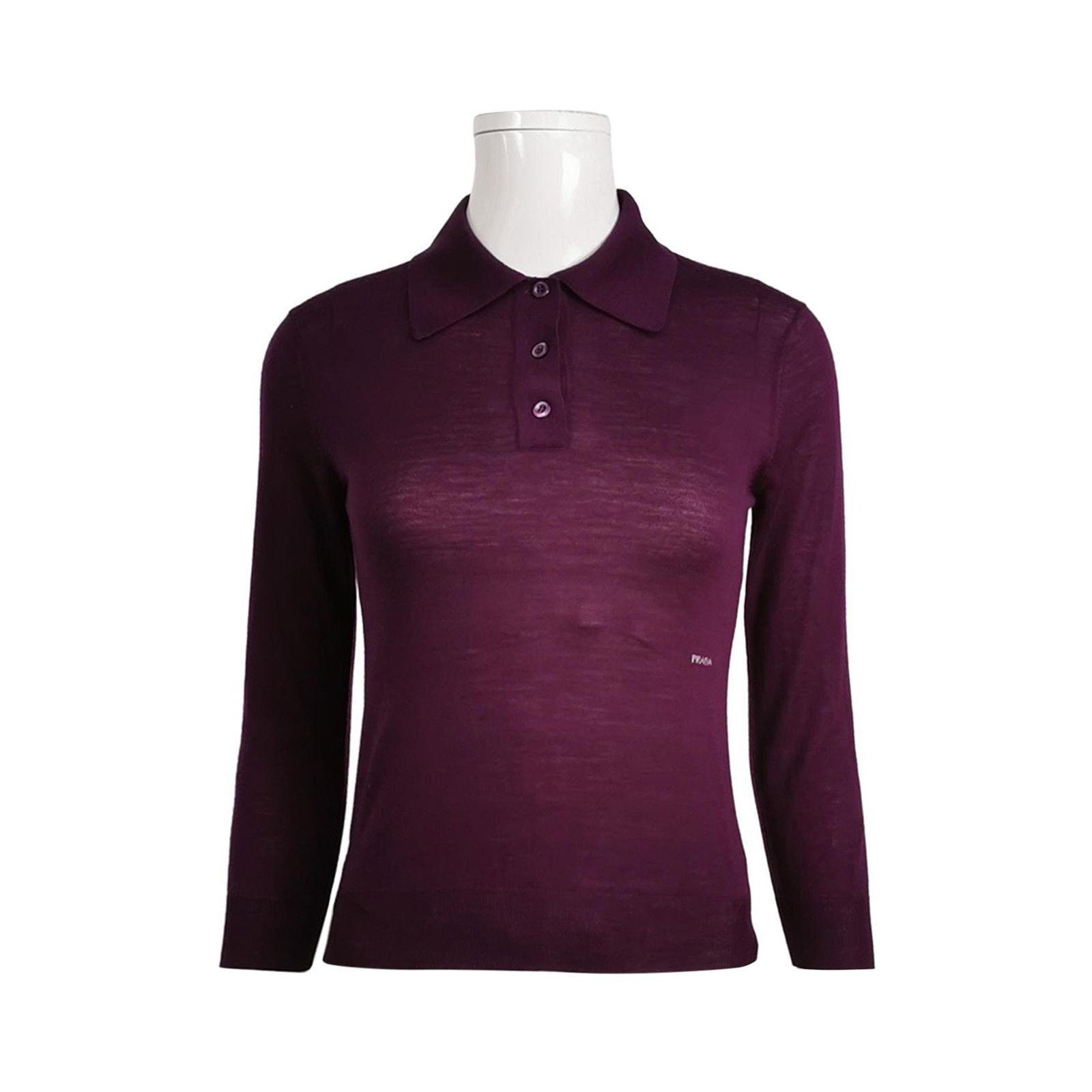Prada Prada Logo Virgin Wool Polo Size 36 Size XS / US 0-2 / IT 36-38 - 1 Thumbnail