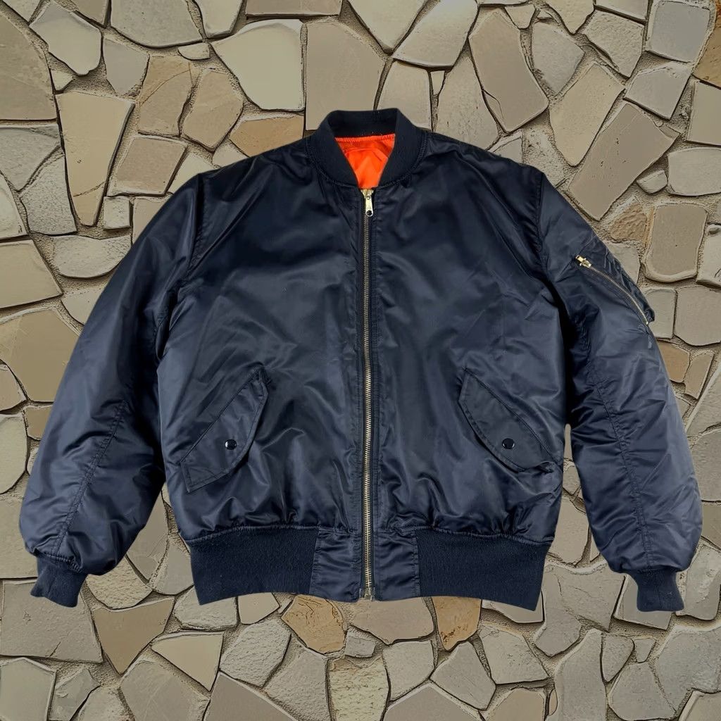 Vintage Vintage 90s MA-1 Intermediate Black Flight Bomber Jacket