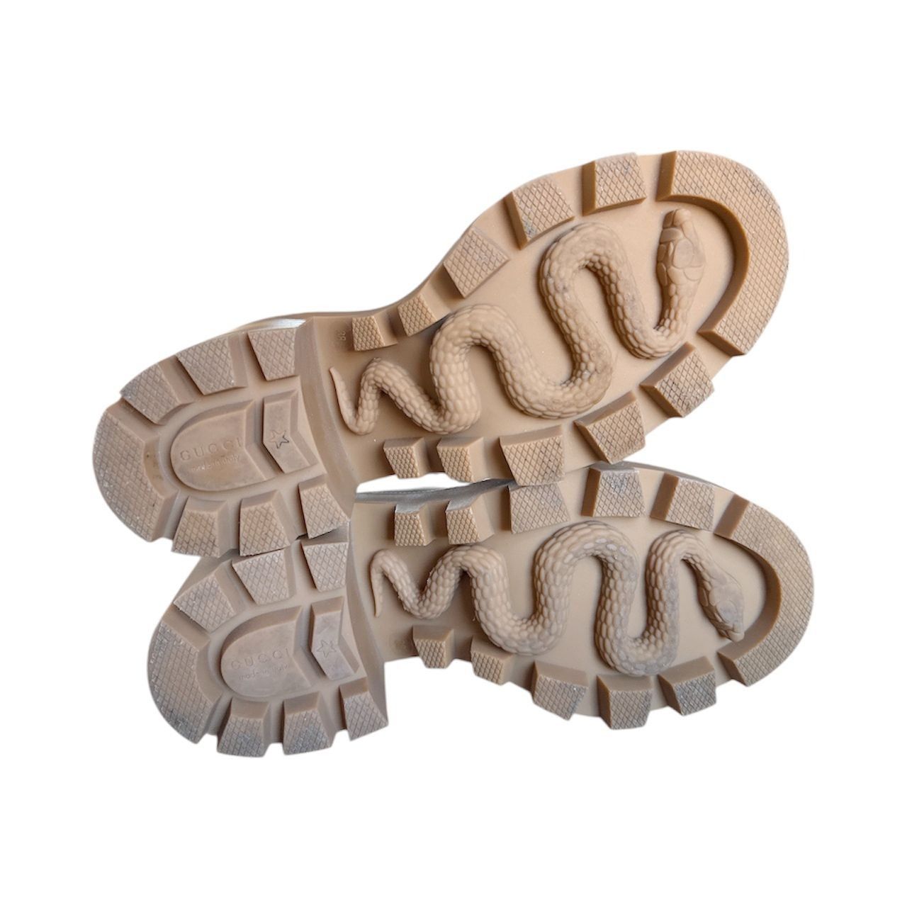 Gucci GUCCI Apollo GG Monogram Combat Boots EU 38 US 8 White Beige Size US 8 / IT 38 - 9 Thumbnail