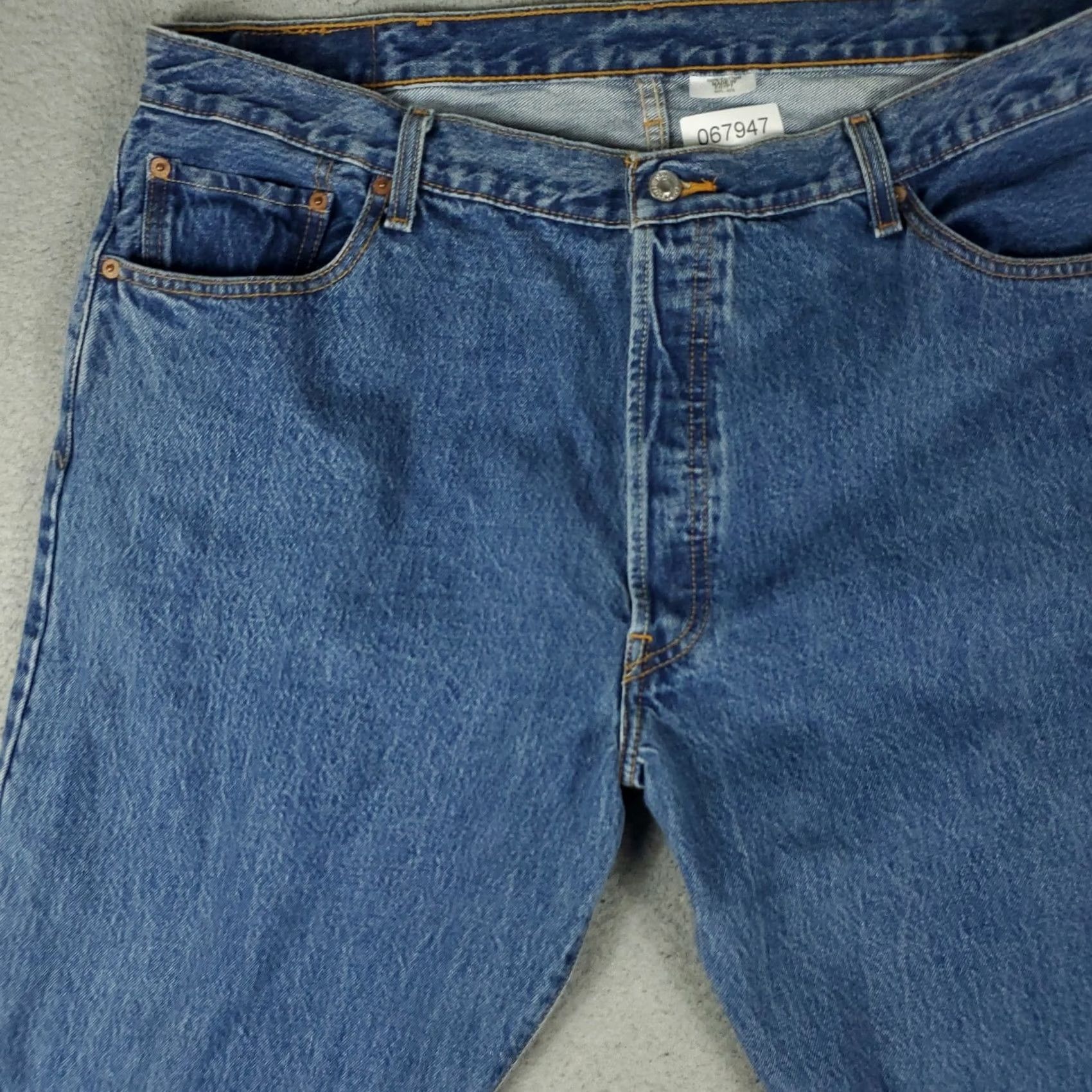 Levi's Levi's 501 Jeans Mens Size 42x30 Blue Button Fly Straight Denim Pants Regular Size US 42 / EU 58 - 2 Thumbnail