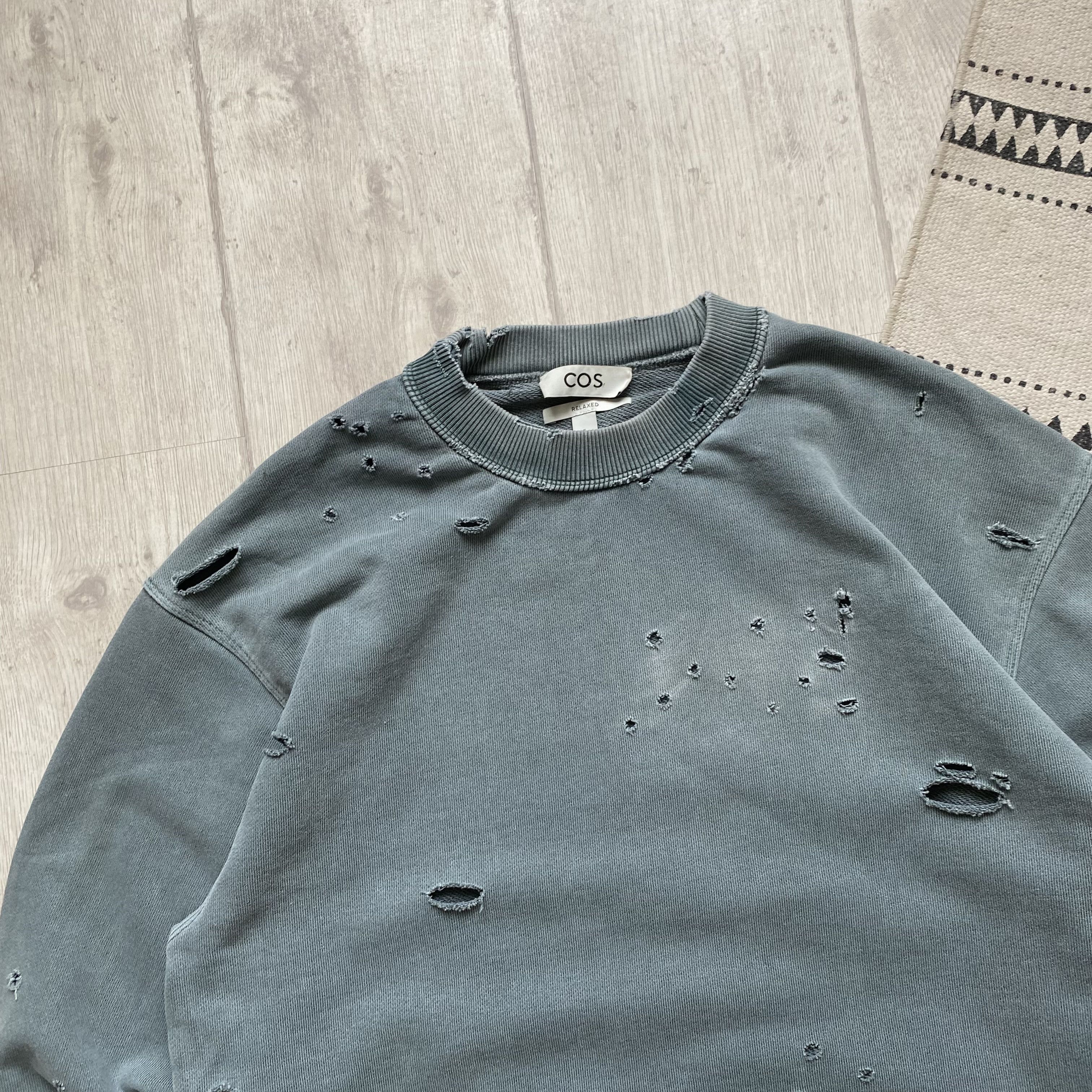 Cos Designer COS Heavy Boxy Sweatshirt Distressed Custom Size US M / EU 48-50 / 2 - 2 Thumbnail