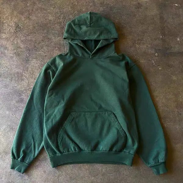 VIBE Green retro mechanical print hooded sweatshirt Size US L / EU 52-54 / 3 - 8 Thumbnail