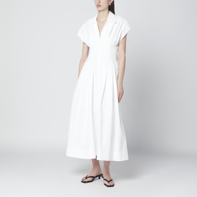 Simkhai Simkhai Farlow White Midi Dress Size M / US 6-8 / IT 42-44 - 1 Thumbnail