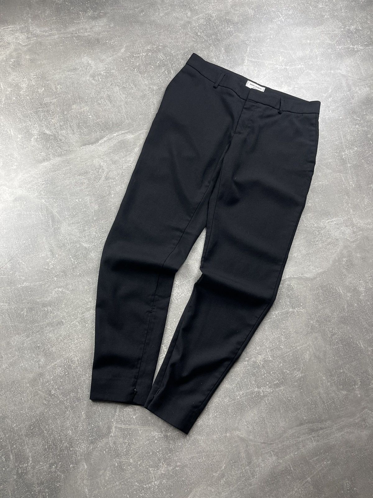 Saint Laurent Paris Saint Laurent Paris Uniform Slim Tapered Pants Black F38 S Size 40" / US 18 - 1 Thumbnail