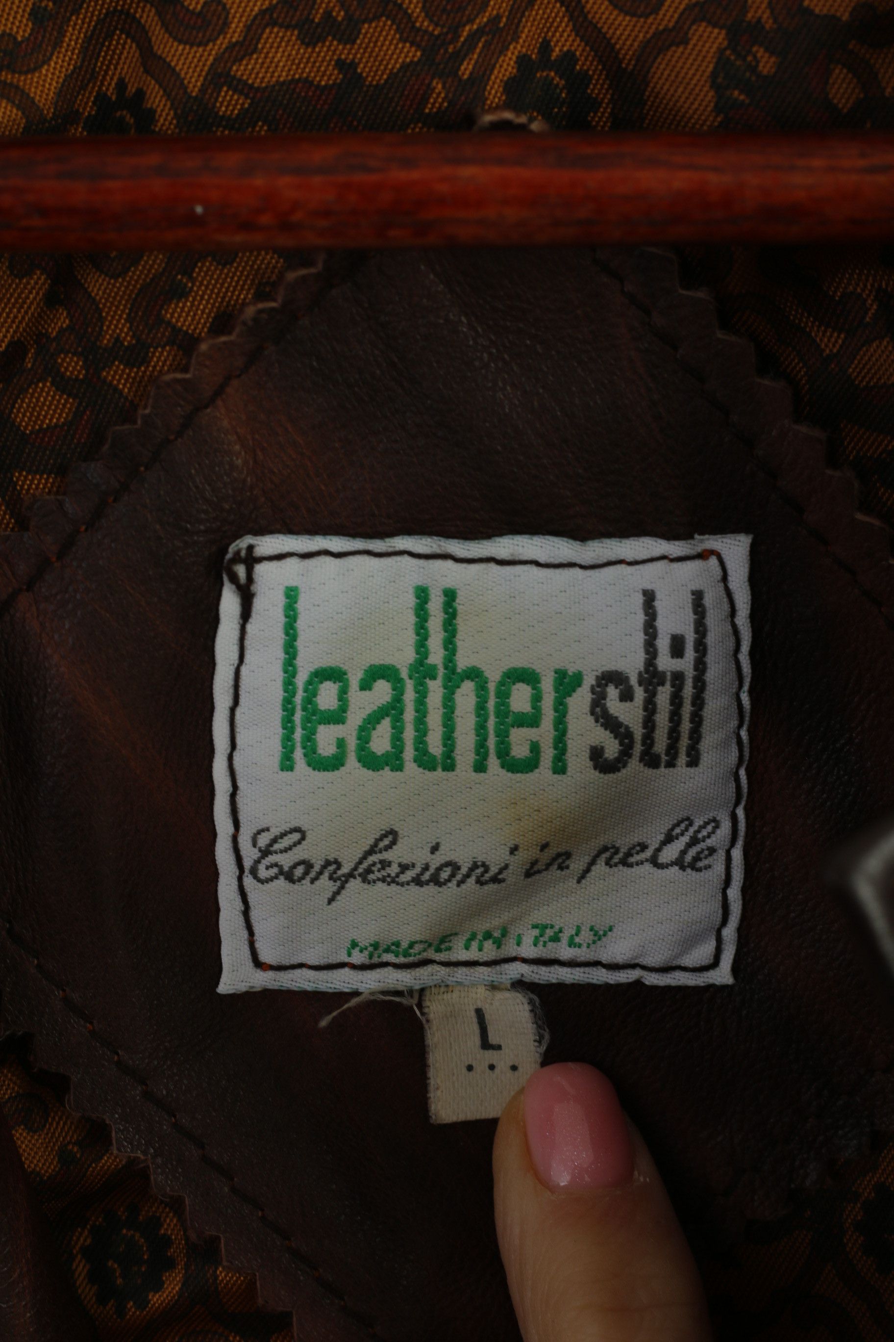 Genuine Leather Leather Stil Confezioni Women L Jacket Brown Soft 8530 Size L / US 10 / IT 46 - 6 Thumbnail