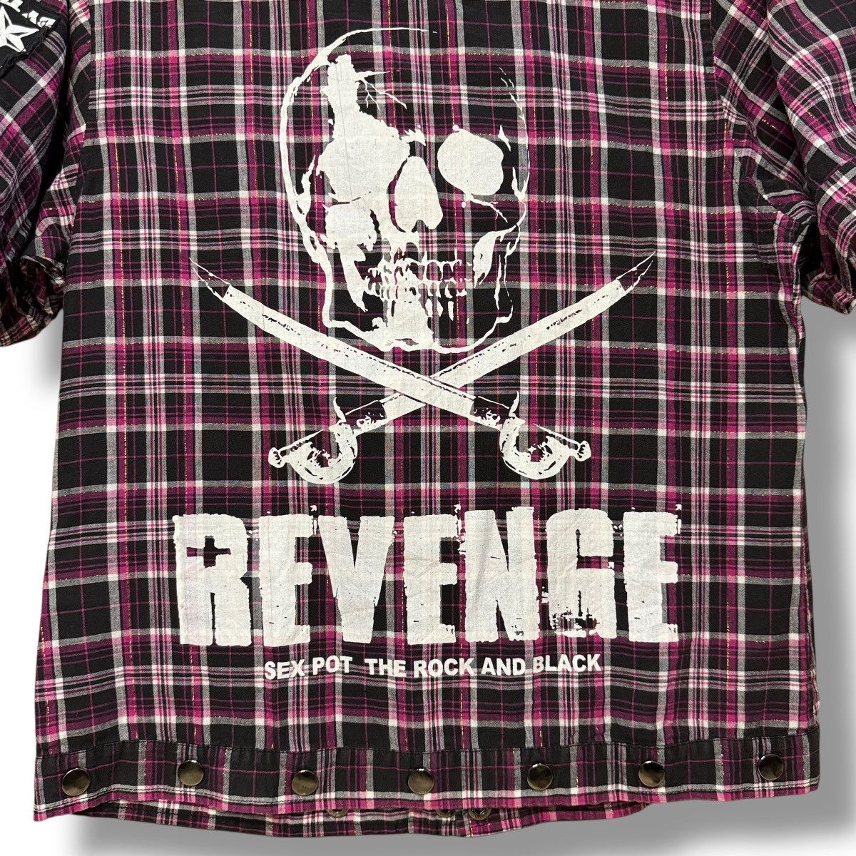 Sex Pot ReVeNGe Sex Pot Revenge Skull Patches Studded Punk Flannel Shirt Size US S / EU 44-46 / 1 - 13 Thumbnail
