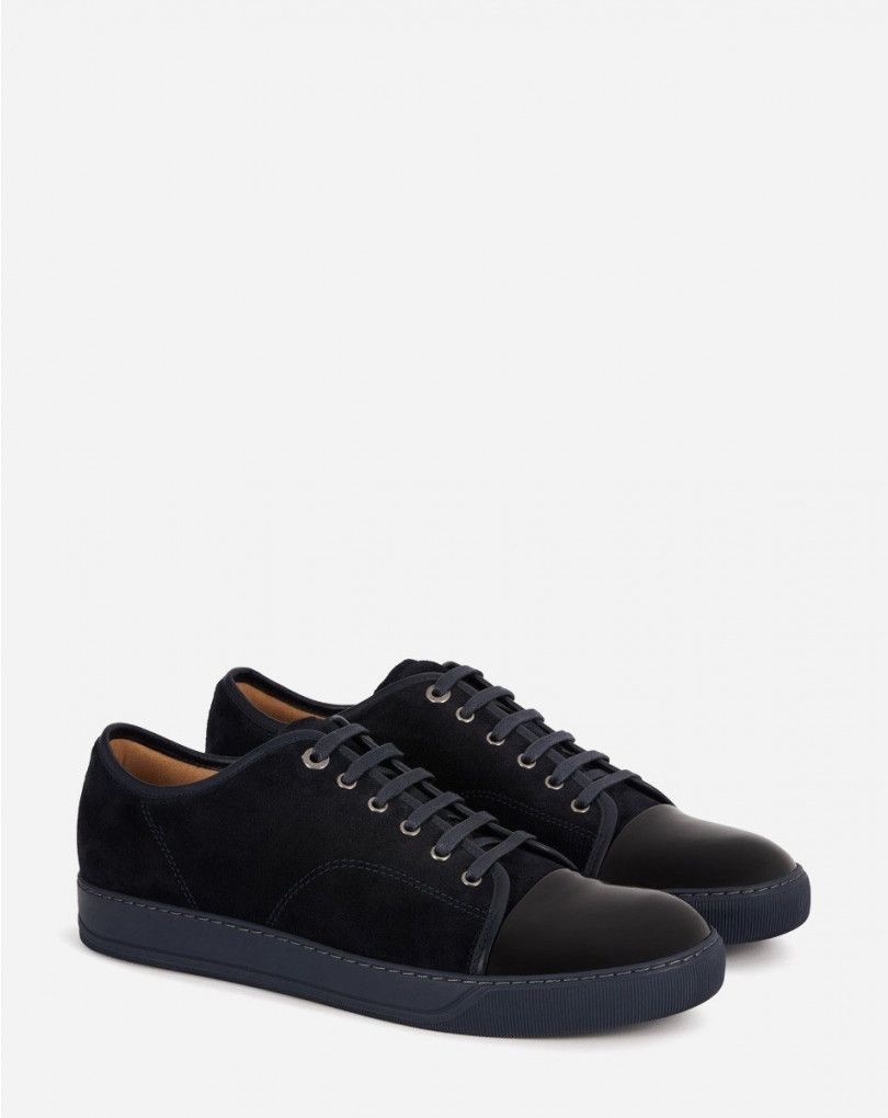 Lanvin oc11z0426 Suede And Patent Leather Sneakers in Black Size US 7 / EU 40 - 2 Thumbnail