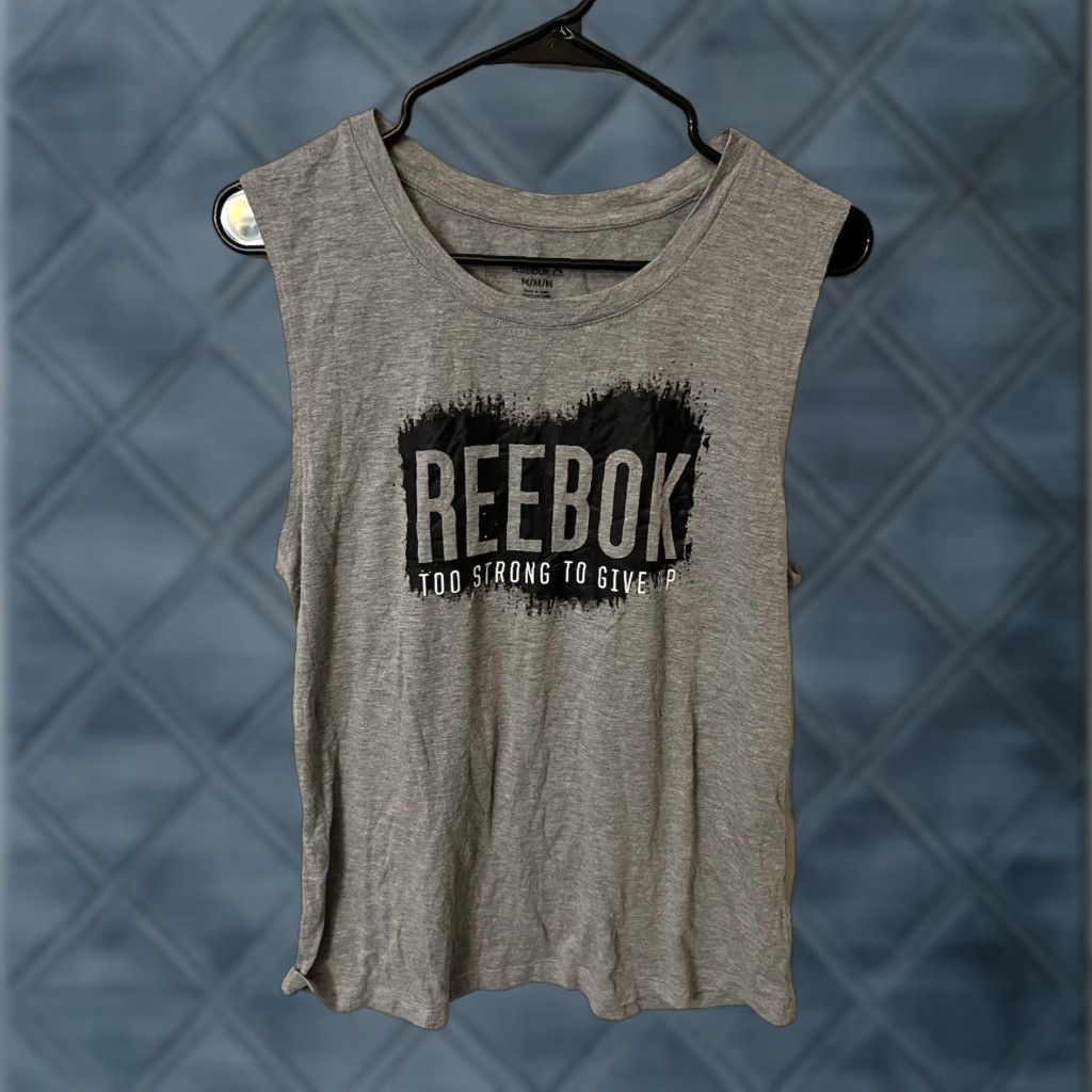Reebok VINTAGE REEBOK WOMENS Tank Shirt Gray Army Theme Racerback Medium M TANK Shirt Womens M Gray Army 90s Size M / US 6-8 / IT 42-44 - 1 Thumbnail