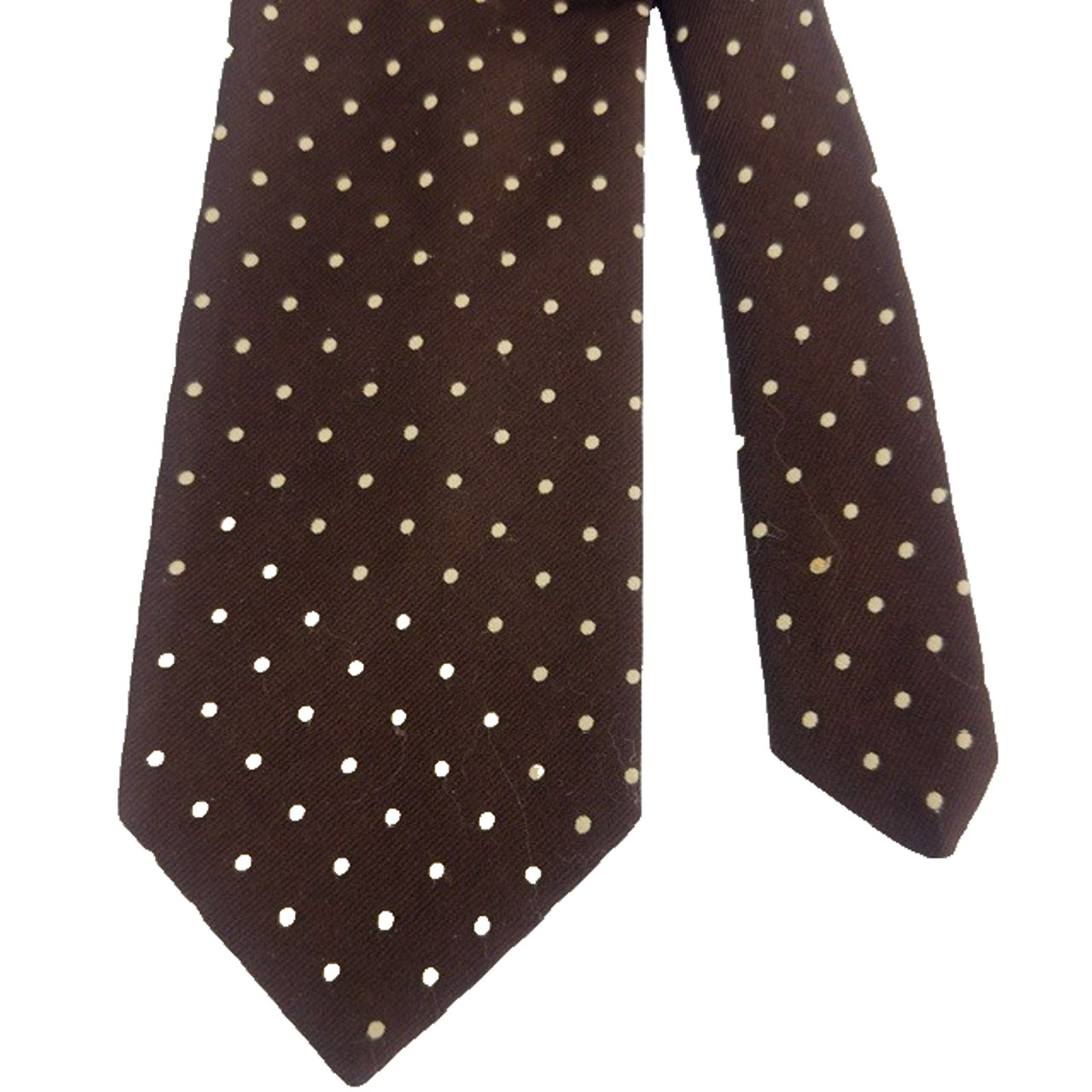 REGAL Regal Designer tie Brown w/Tan Polka Dot Preppy Business VTG Size ONE SIZE - 1 Thumbnail