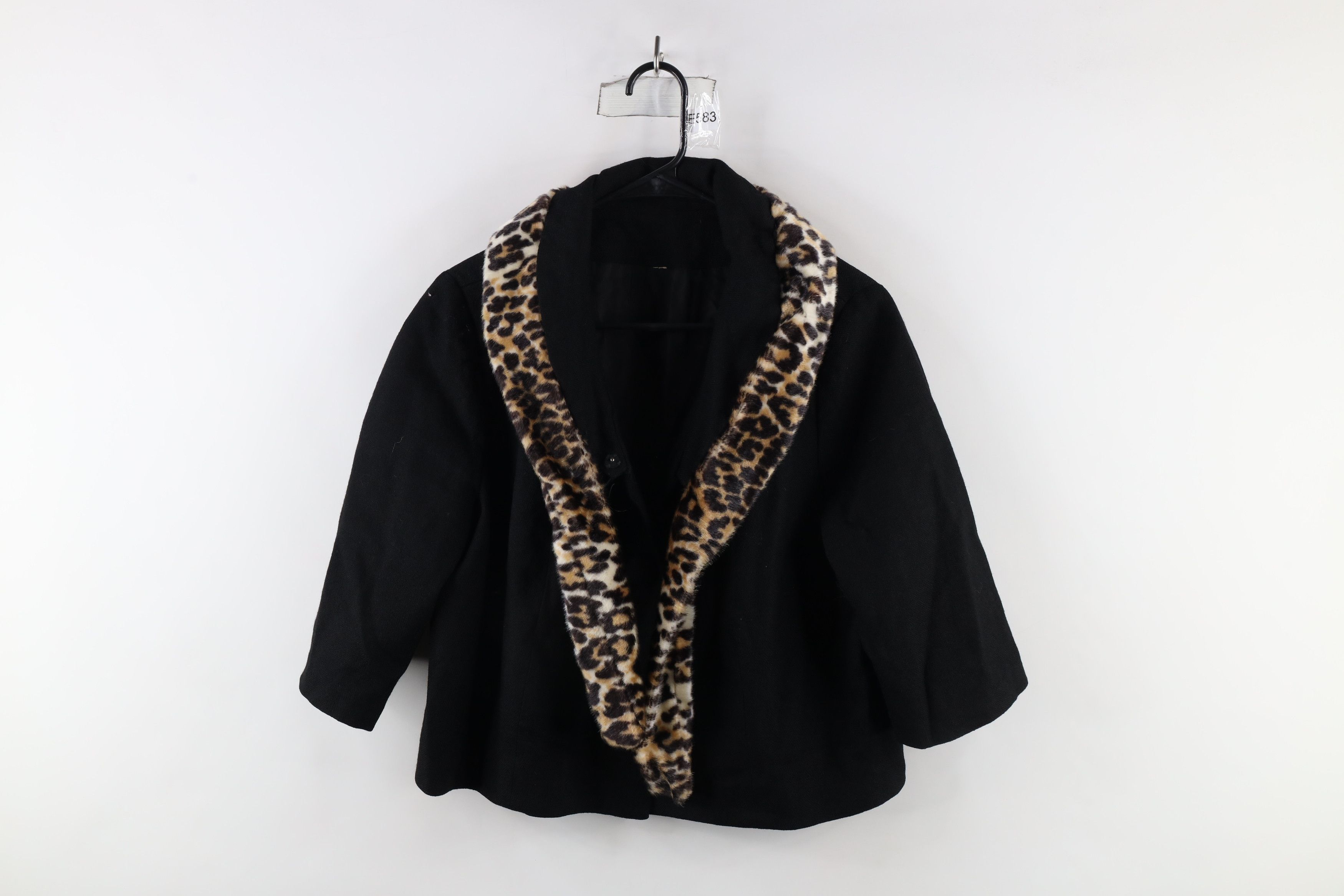 Vintage Vintage 50s Rockabilly Cheetah Trim Blazer Jacket USA Size M / US 6-8 / IT 42-44 - 1 Thumbnail