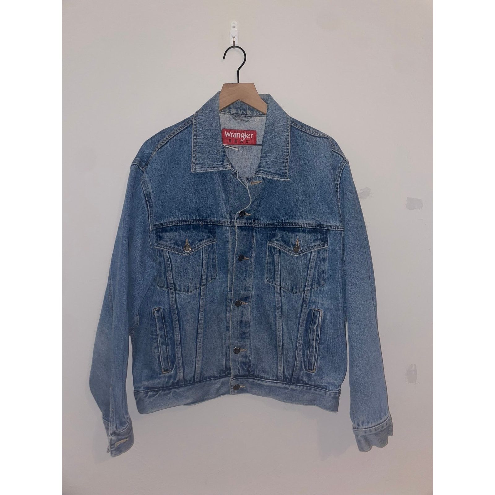 Wrangler Vintage Wrangler Hero Denim Jacket Outerwear VTG XL X-Large Size US XL / EU 56 / 4 - 1 Thumbnail