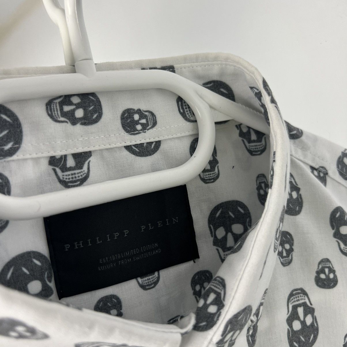 Philipp Plein Luxury Philipp Plein Skull Multilogo Button Up Shirt Size US M / EU 48-50 / 2 - 4 Thumbnail