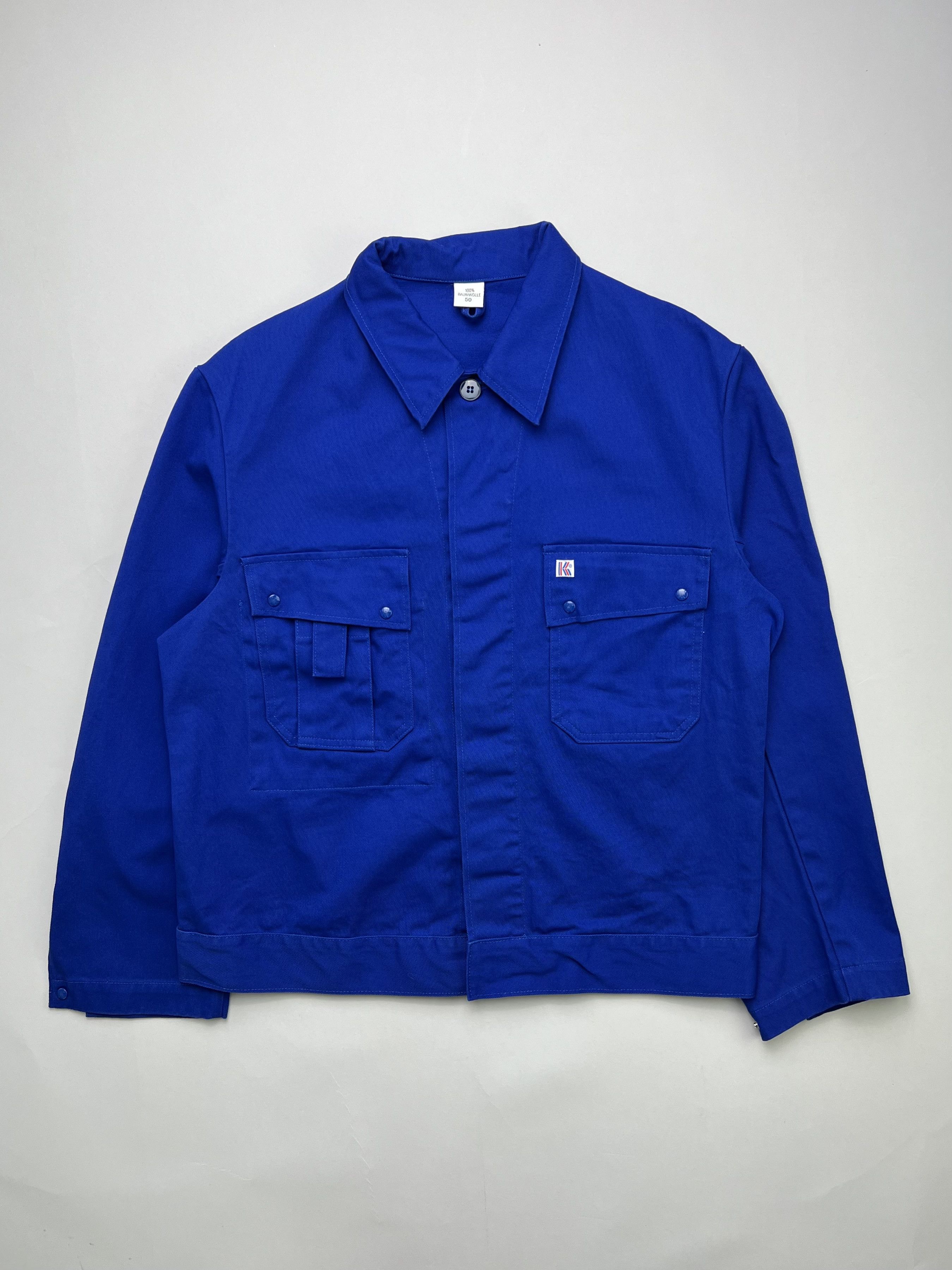 Vintage French Work Short Jacket Vintage Bleu De Travail Size US M / EU 48-50 / 2 - 1 Thumbnail