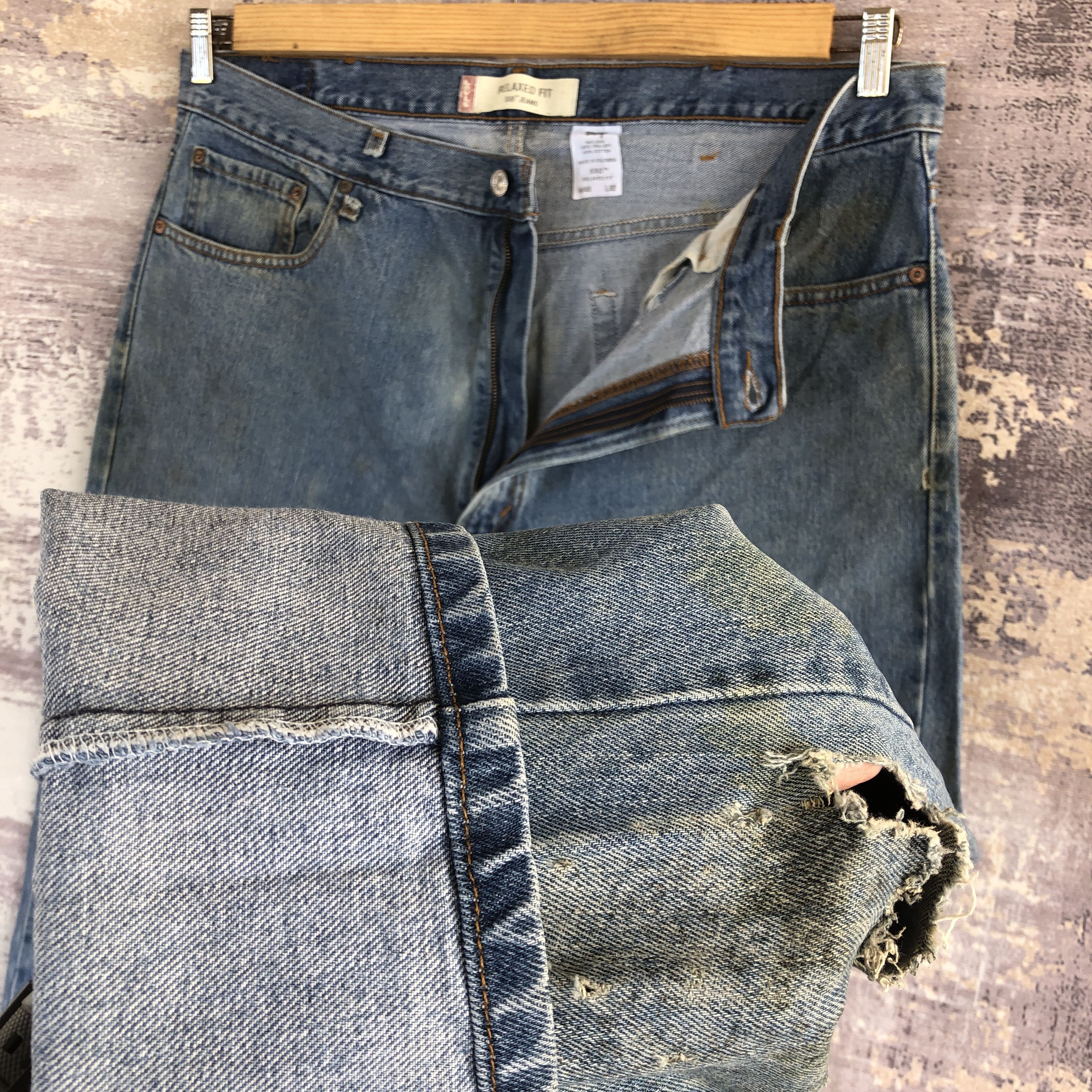 Levi's Vintage Levis 550 Faded Jeans Distressed Levi's Denim Size US 40 / EU 56 - 8 Thumbnail