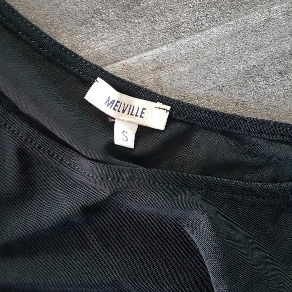 Designer Black Sheer Melville Long Sleeve Midi Size ONE SIZE - 4 Thumbnail