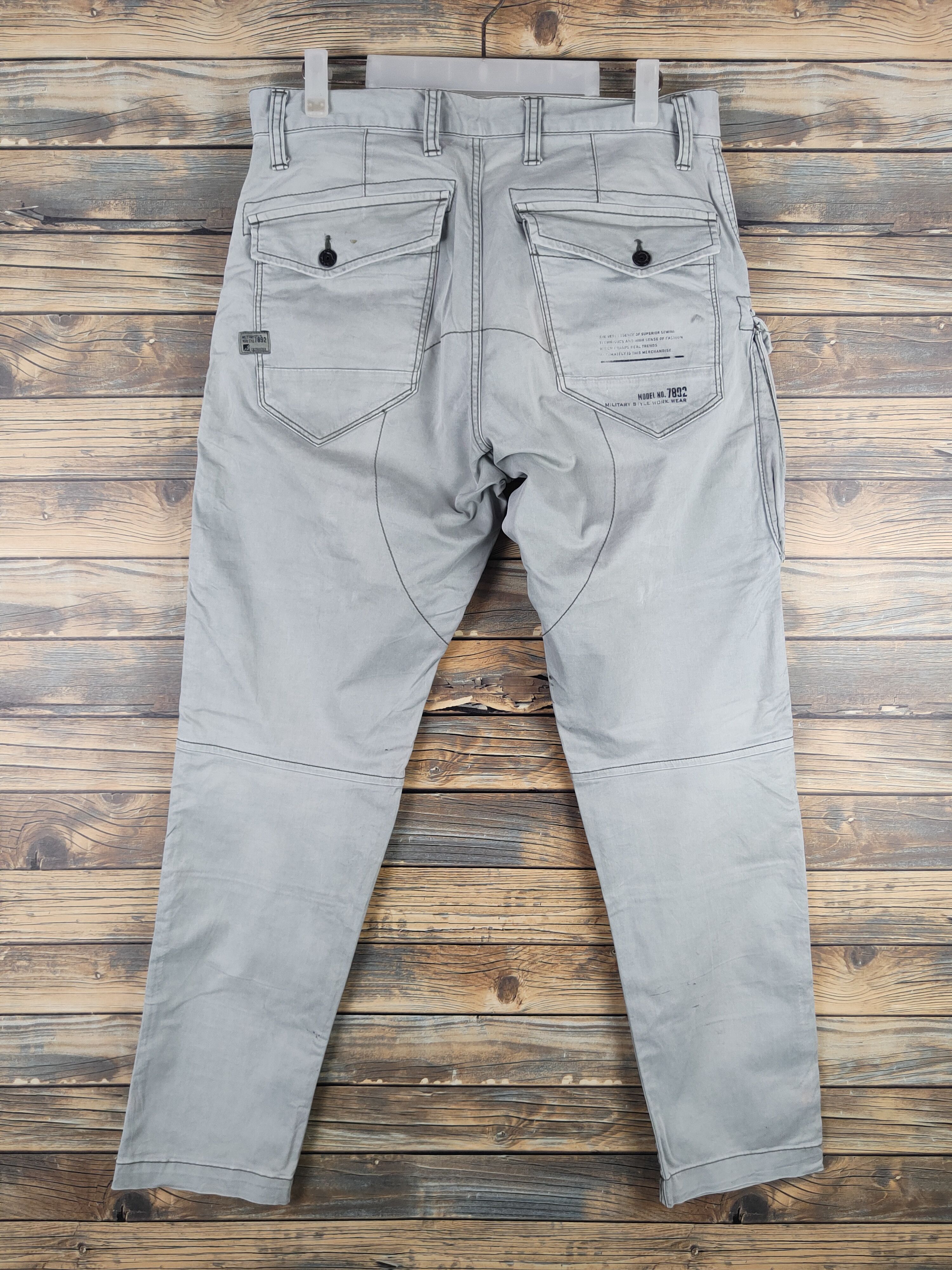 Japanese Brand DL I'z Frontier Soft Green Multipocket Cargo Pants #46-249T Size US 32 / EU 48 - 7 Thumbnail