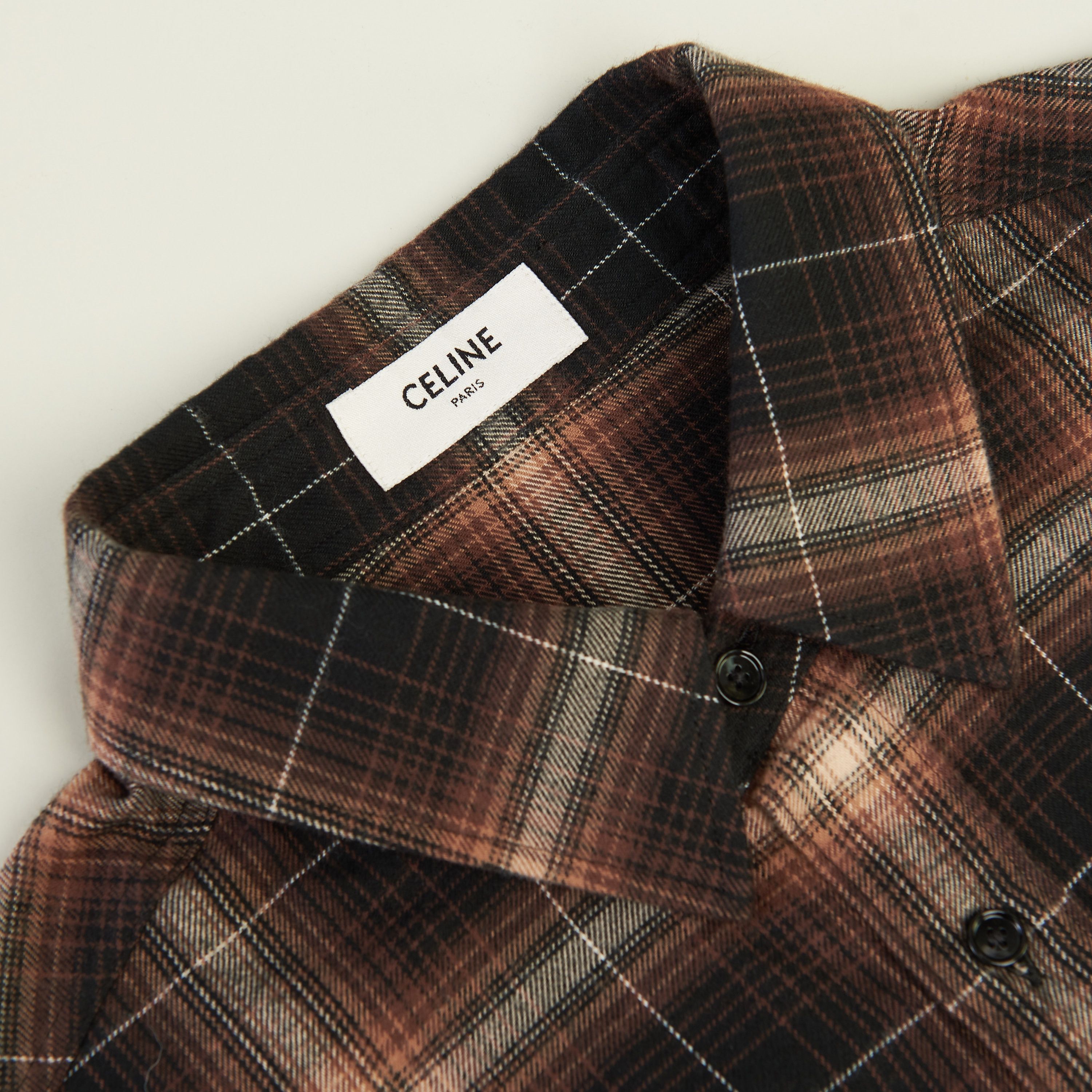 Celine Oversized Lumberjack Shirt In Cotton Checks Size 41 Size US L / EU 52-54 / 3 - 9 Thumbnail