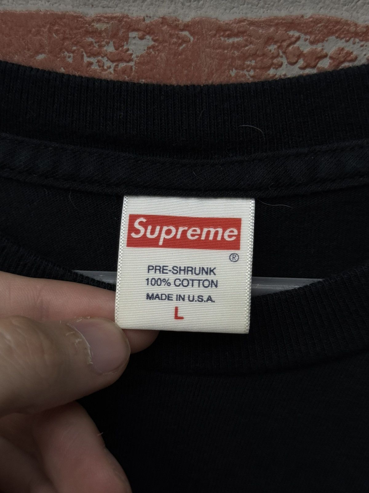 Supreme Supreme Black Tee Shirt Size Large Pre Owned 🧼 Size US L / EU 52-54 / 3 - 8 Thumbnail