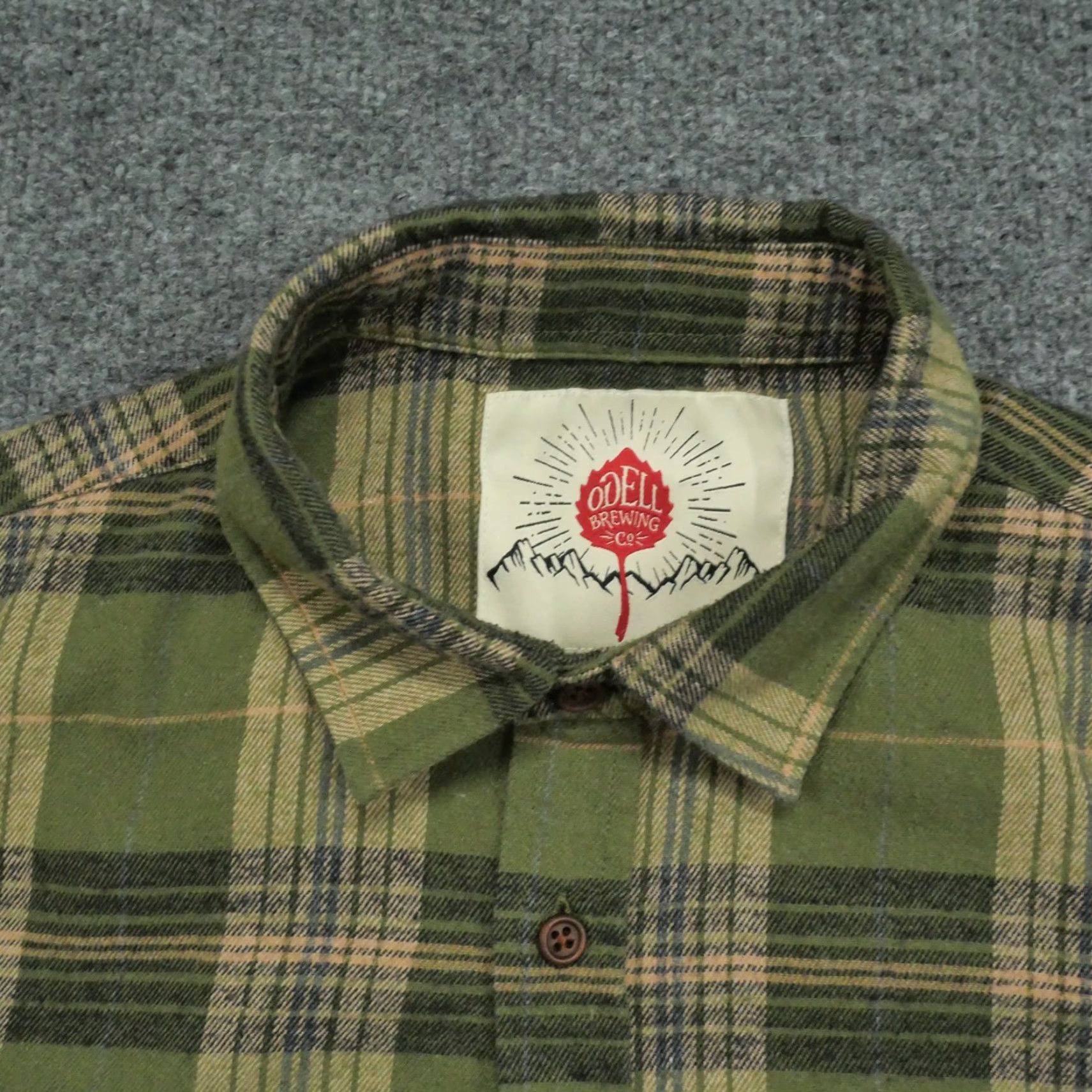 CO Odell Shirt Mens M Green Plaid Flannel Button-Up Casual Beer Workwear Size US M / EU 48-50 / 2 - 3 Thumbnail