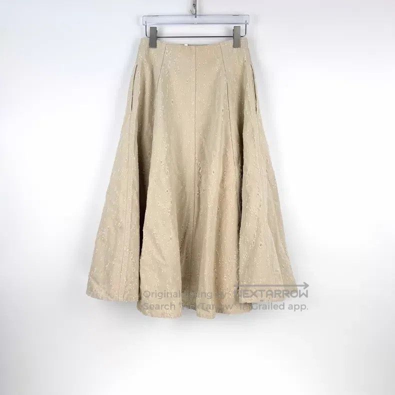 Dior Dior Beige destructive style denim cotton skirt Size 24" / US 00 / IT 34 - 4 Thumbnail