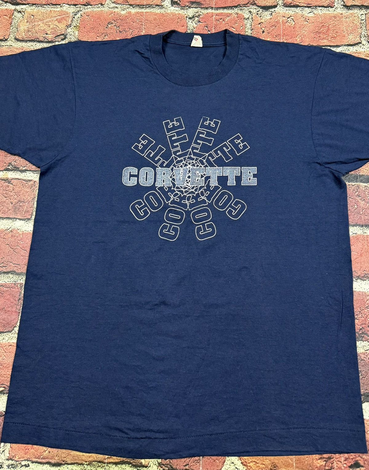 Chevrolet Vintage 80s Corvette Logo Graphic Tee Single Stitch Chevy Size US XL / EU 56 / 4 - 2 Thumbnail