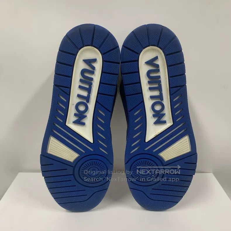 Louis Vuitton Louis Vuitton Trainer white and blue relief shoes Size US 6 / EU 39 - 7 Thumbnail