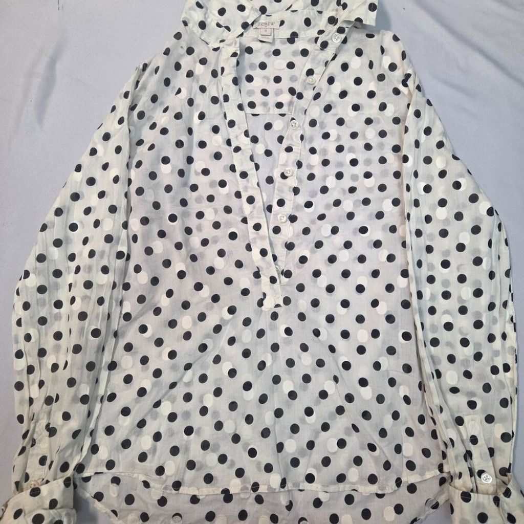 J.Crew J.Crew Polka Dot Button-Up Blouse-Chic & Timeless-Breathable Size S / US 4 / IT 40 - 2 Thumbnail