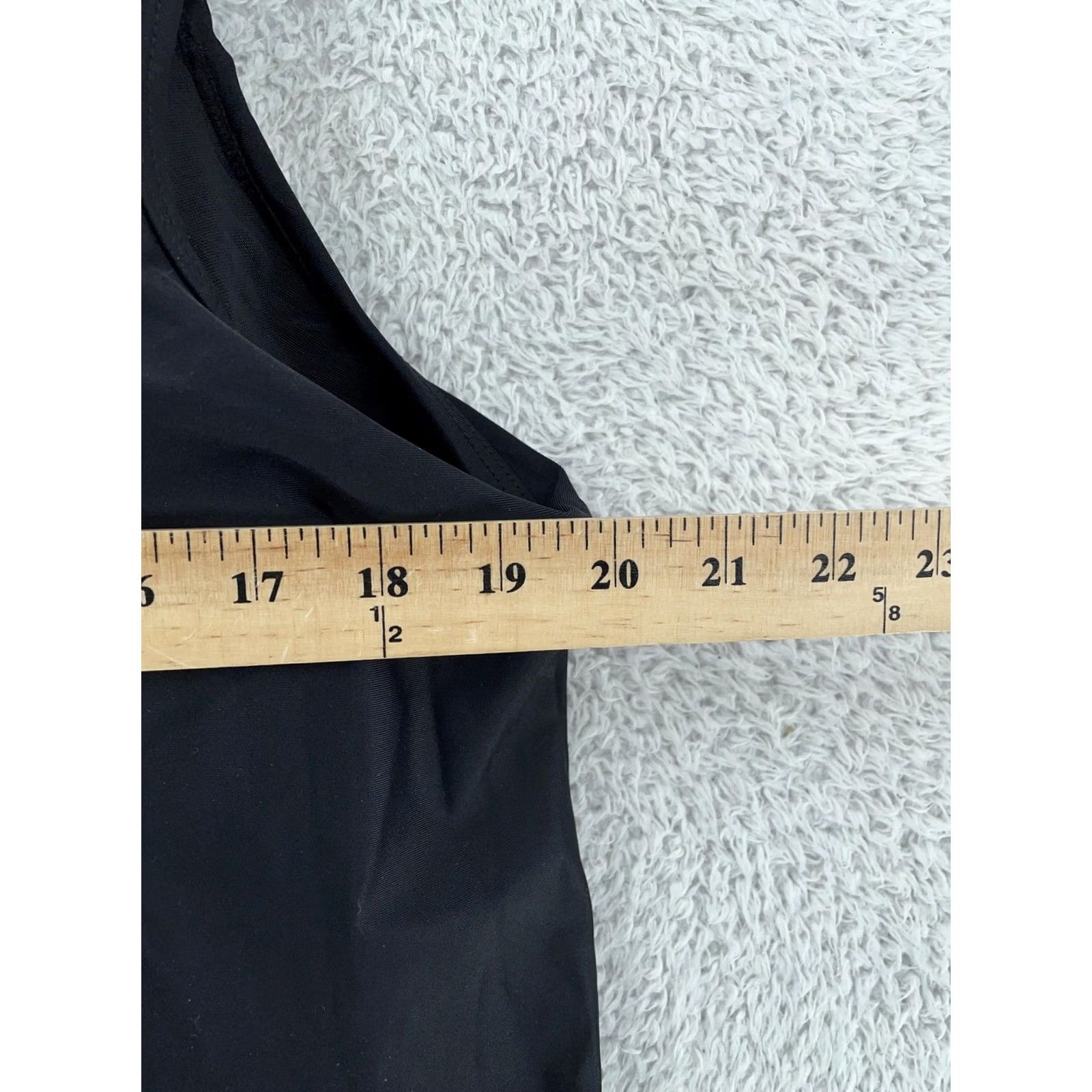 Vintage Swimsuits For All Swim Dress Women's 24 Black One Piece Stretch Tummy Control Size 4XL / US 24-26 - 3 Thumbnail